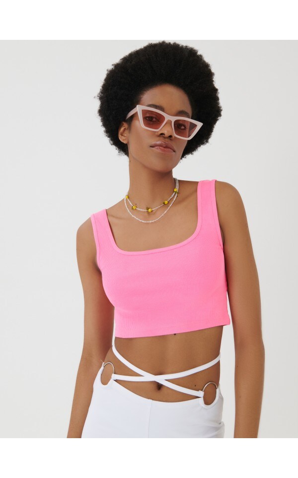 Crop Top aus Rippstrick, SINSAY, 7159K42F