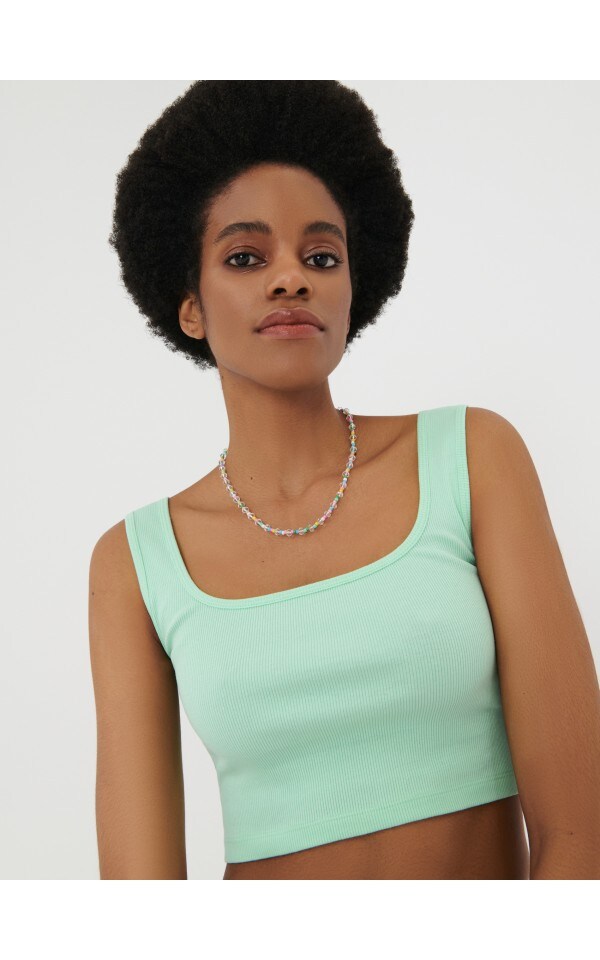 Crop Top aus Rippstrick, SINSAY, 7159K65X