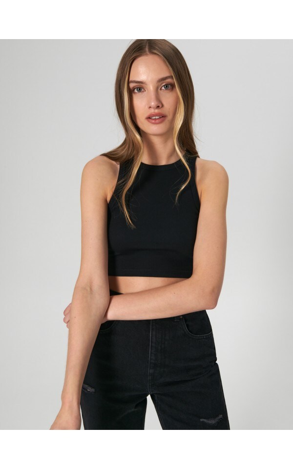 Crop Top aus Rippstrick, SINSAY, YZ12399X