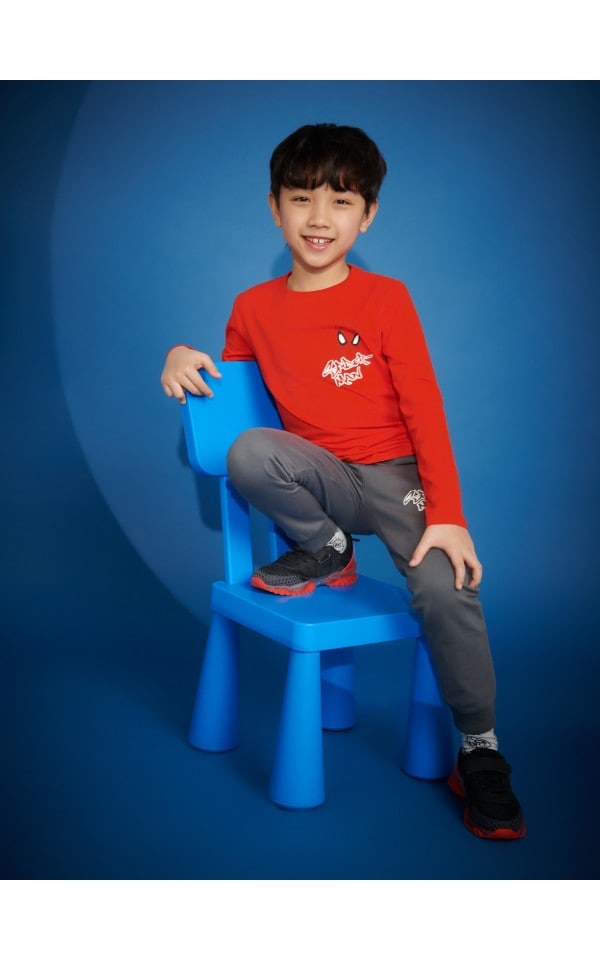 Maglietta A Maniche Lunghe Spiderman Per Bambini - In Cotone, Colore Rosso, Licenza Ufficiale
