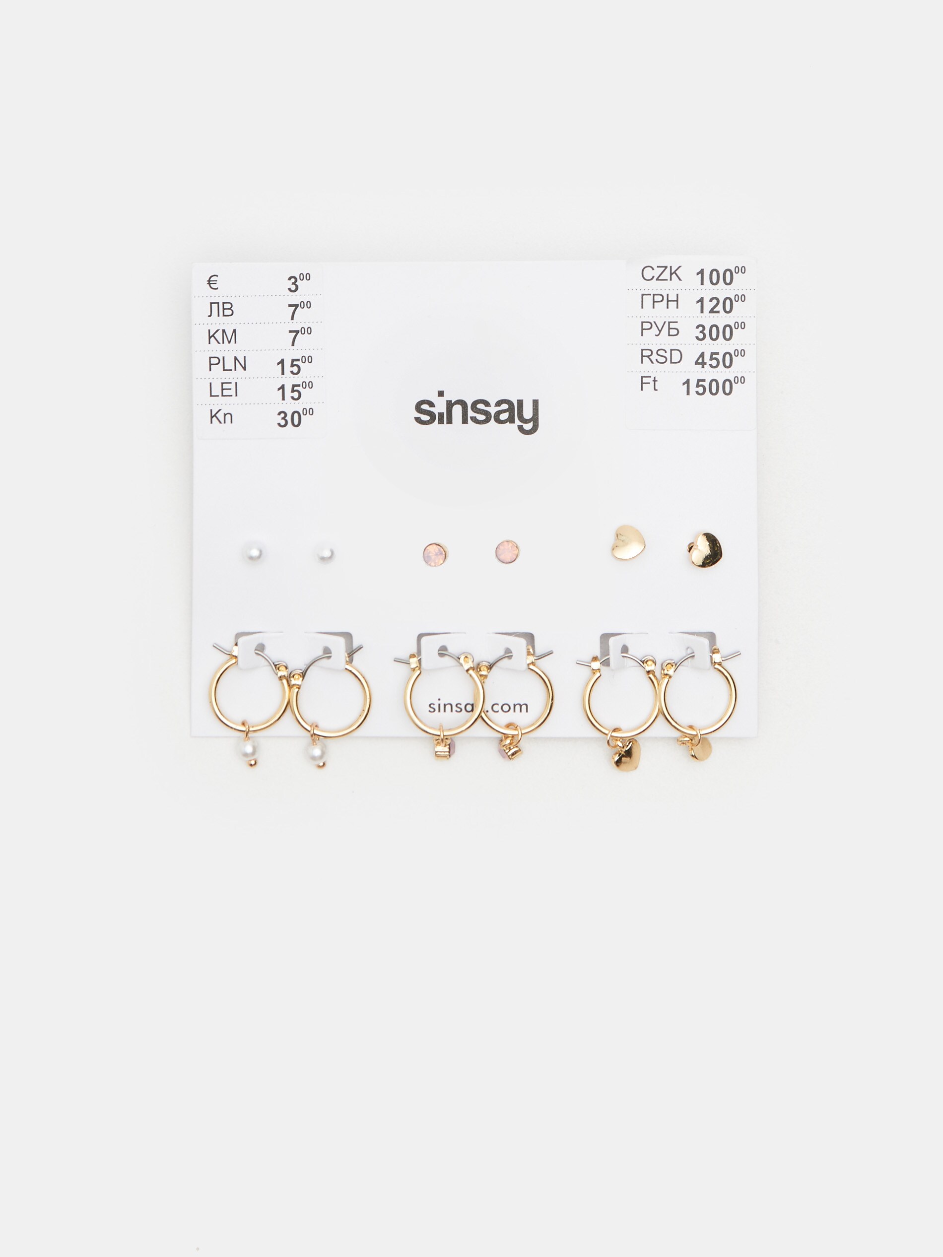 Súprava 6 párov náušníc