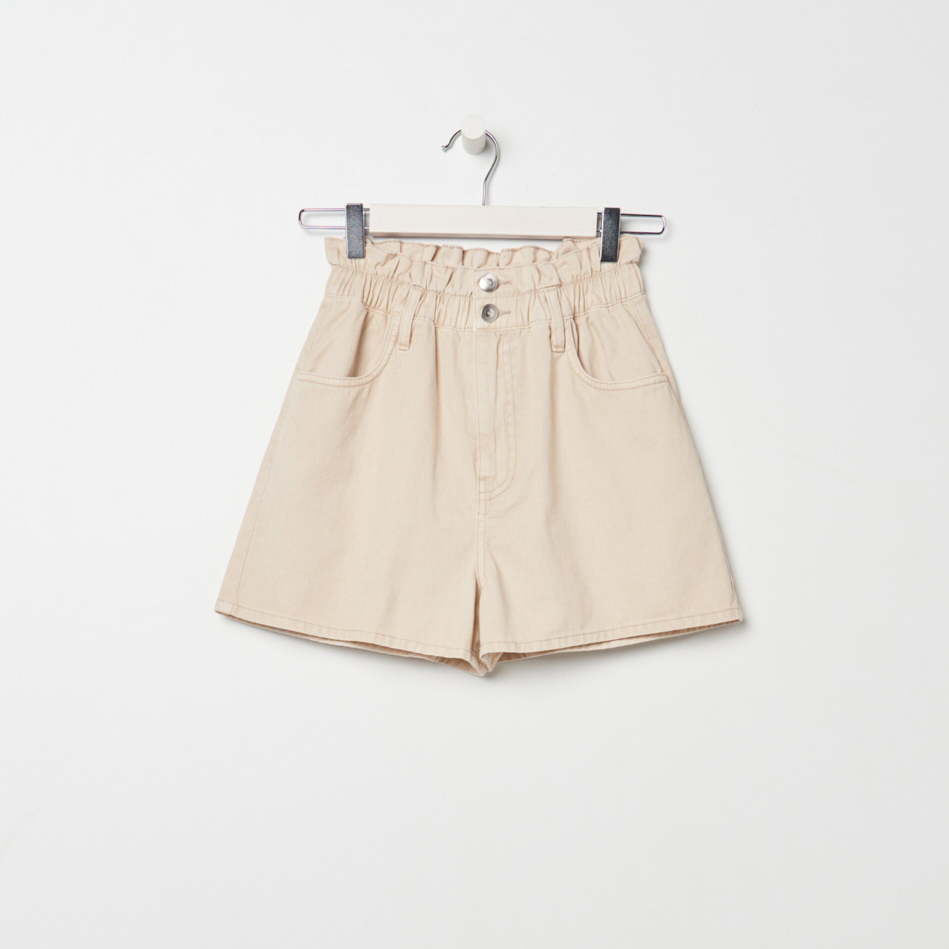 Denimové šortky paperbag