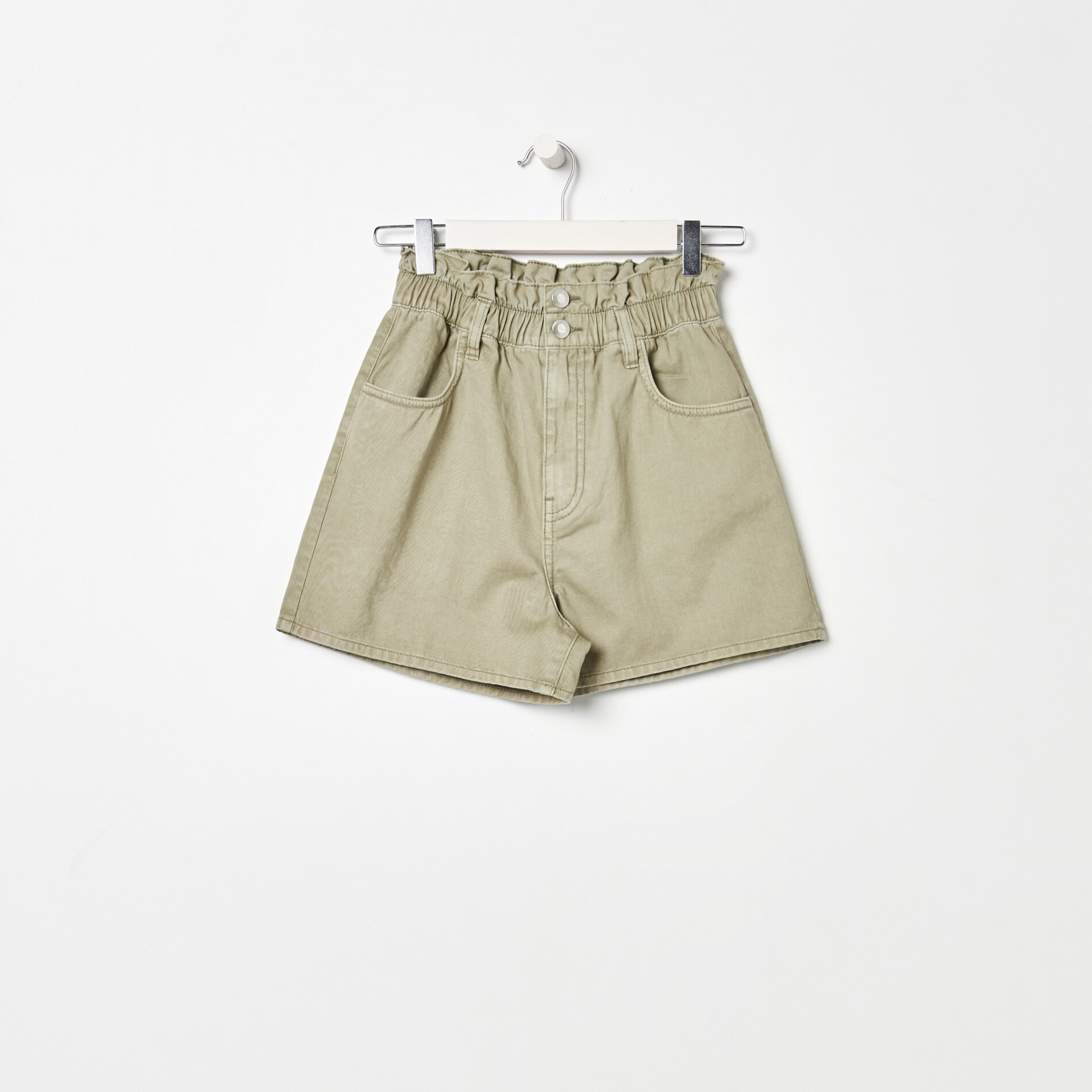 Denimové šortky paperbag