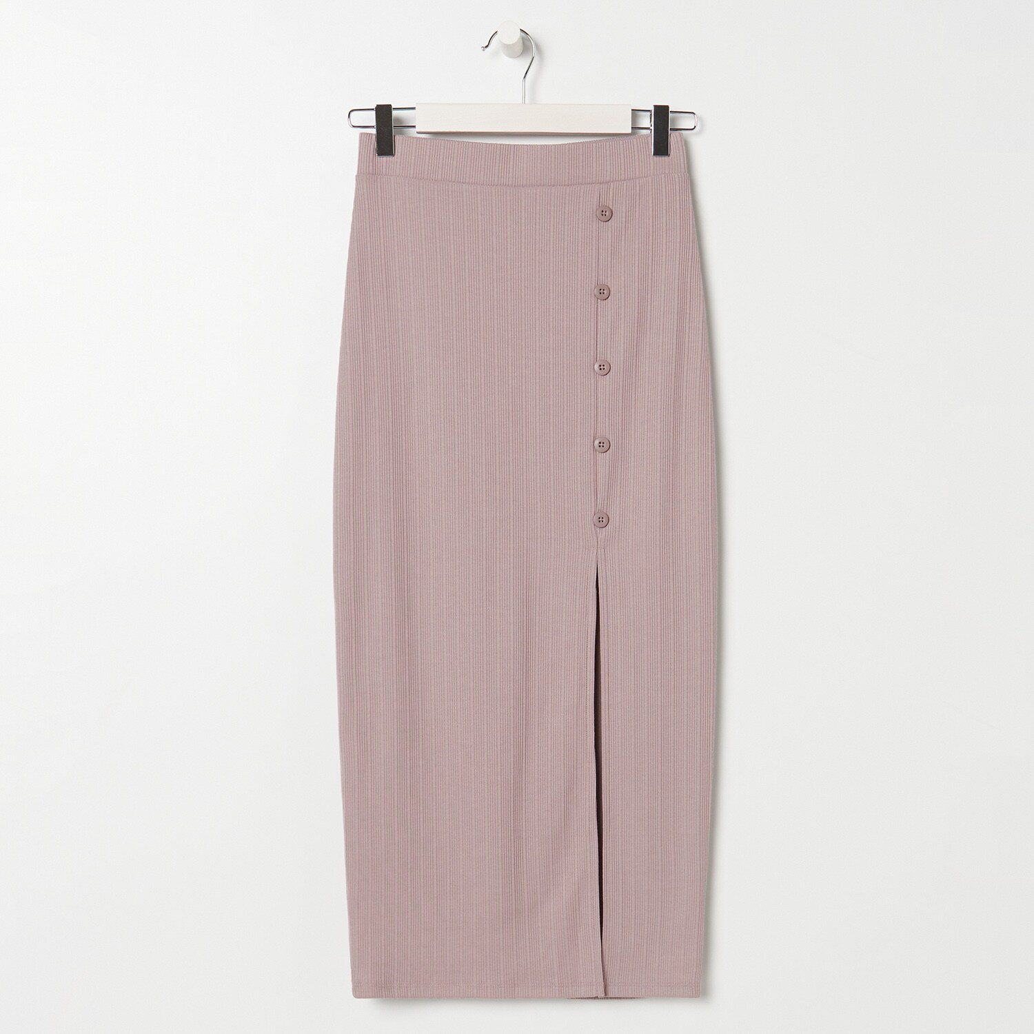 Pletená midi sukňa