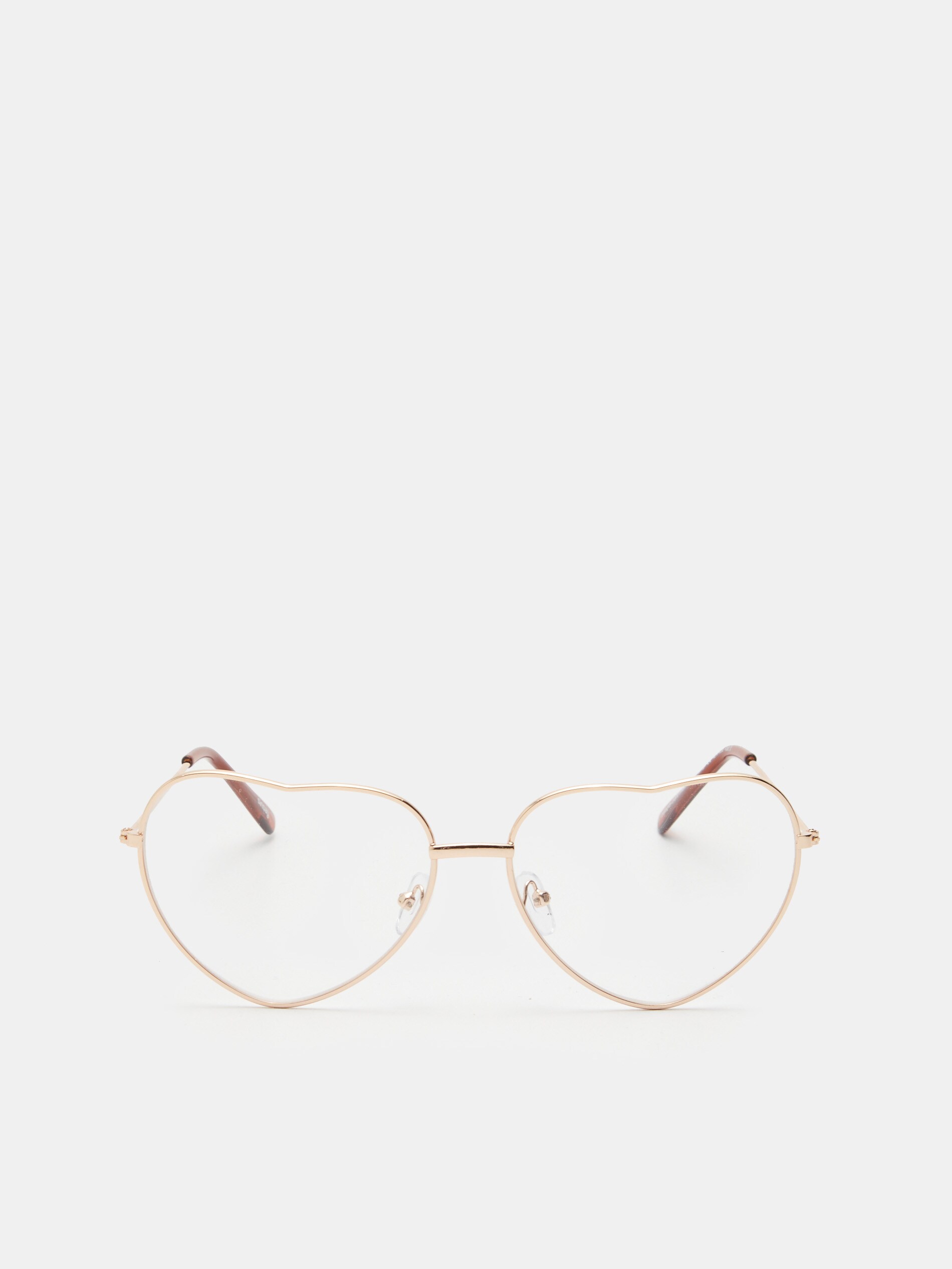 Nedioptrické okuliare s rámom v tvare srdiečka