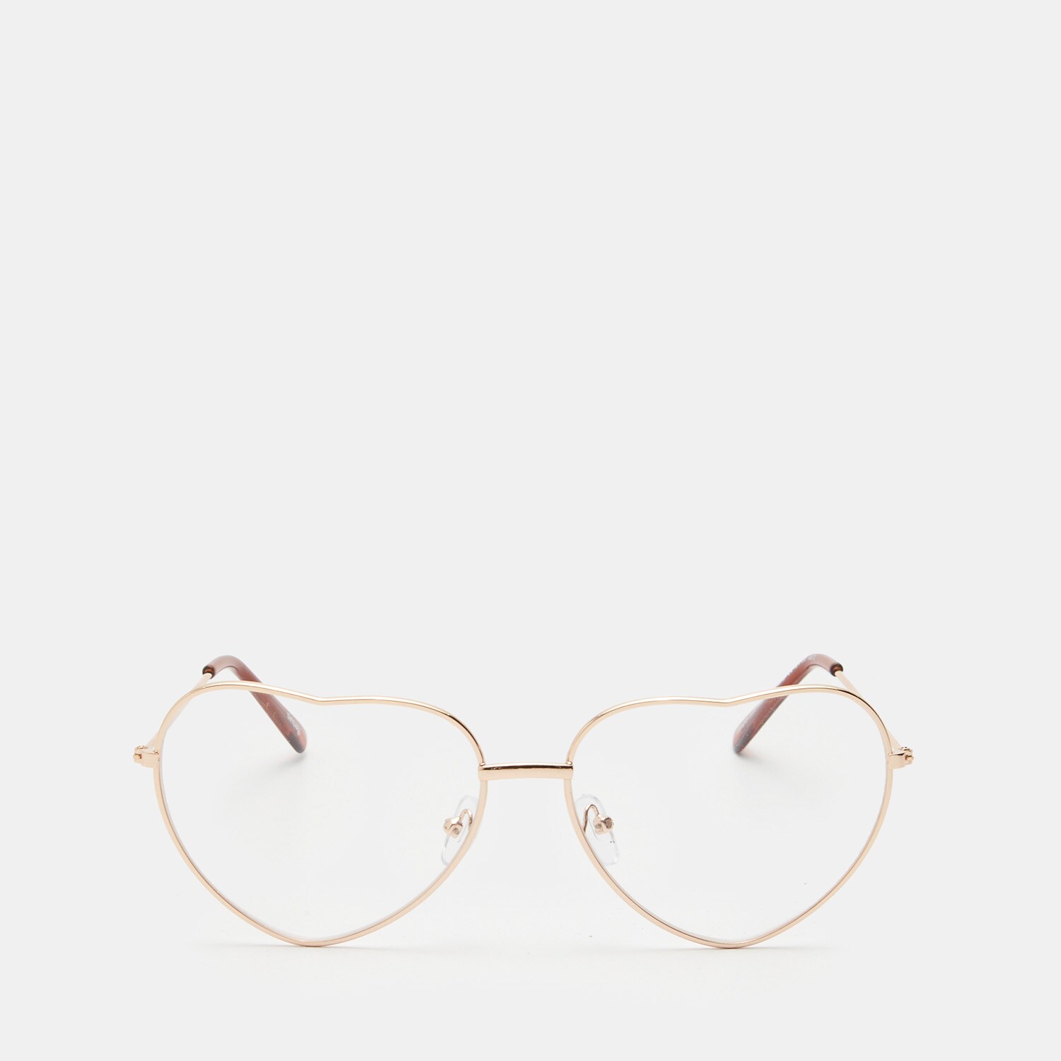 Nedioptrické okuliare s rámom v tvare srdiečka