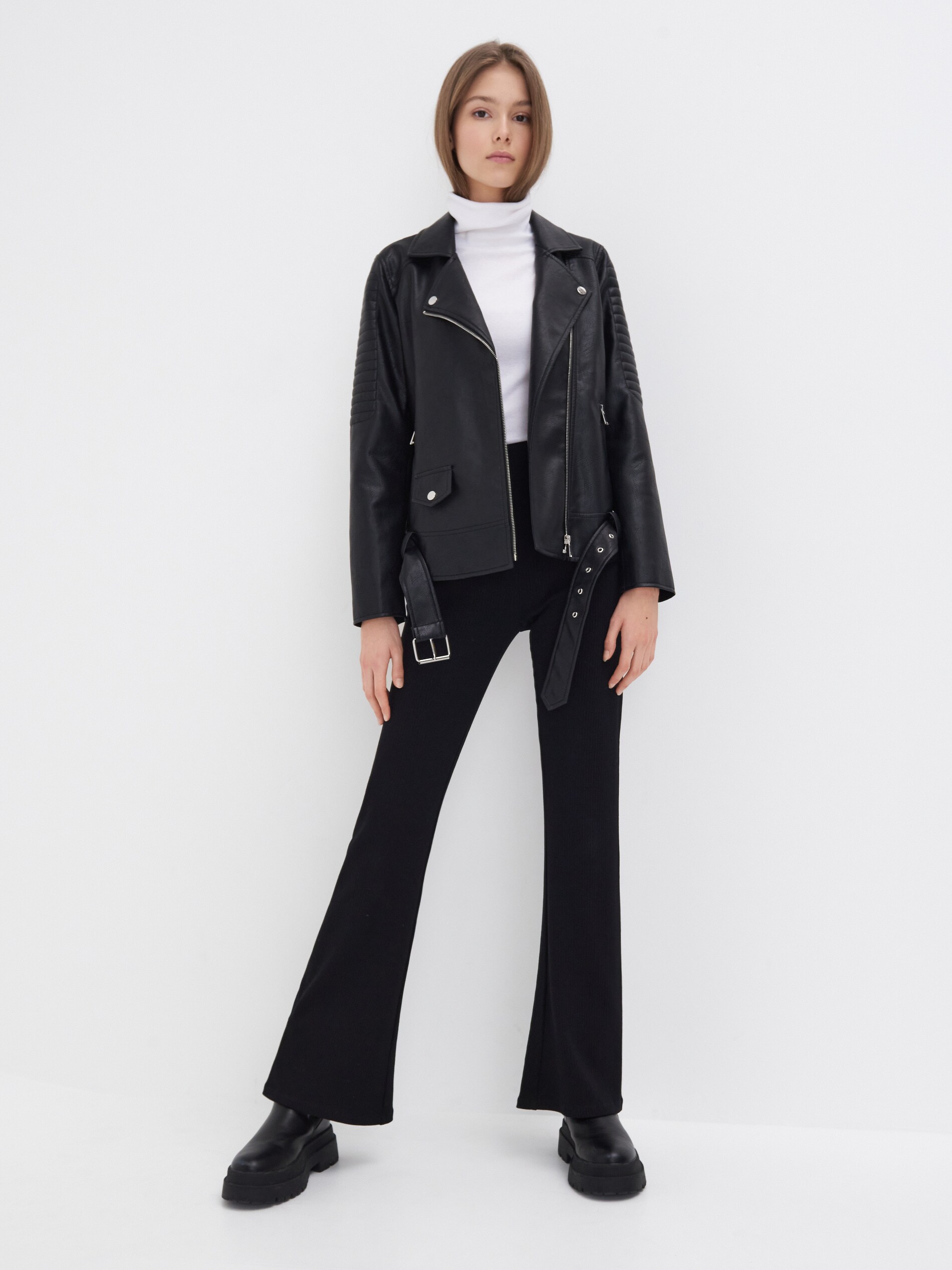 Motorkárska bunda s opaskom