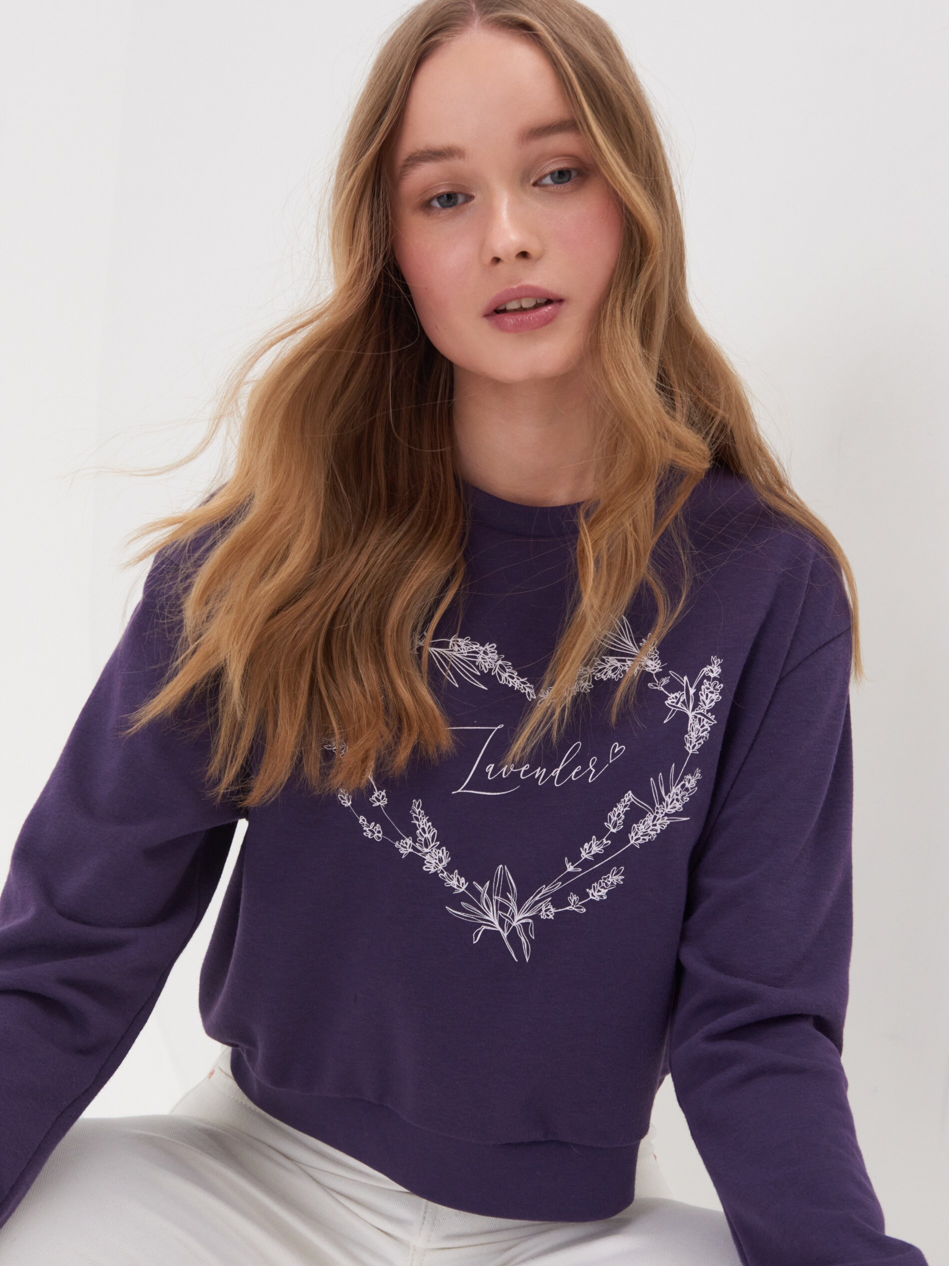 Krátka mikina s potlačou