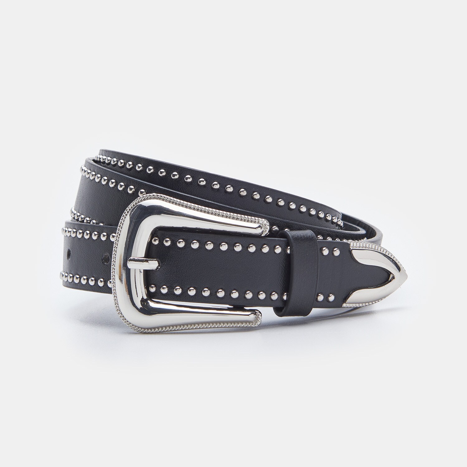 Opasok s kovovými detailmi