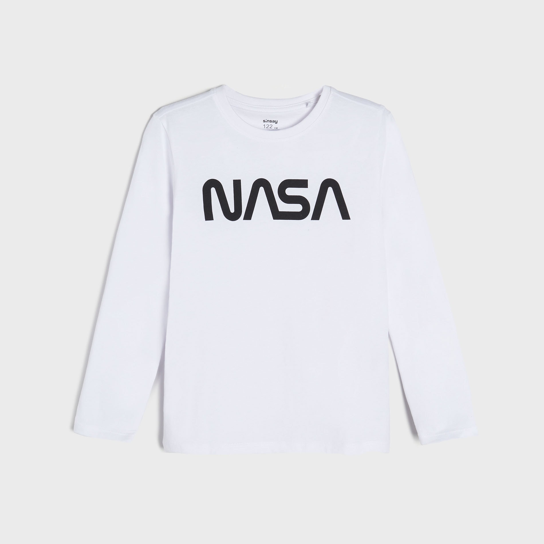 Sinsay – Tricou NASA, cu mânecă lungă – Alb Alb