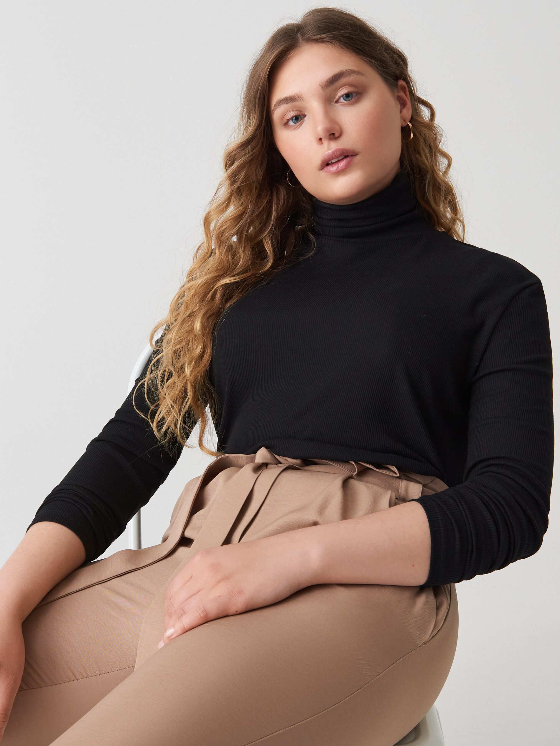 Nohavice paperbag s opaskom