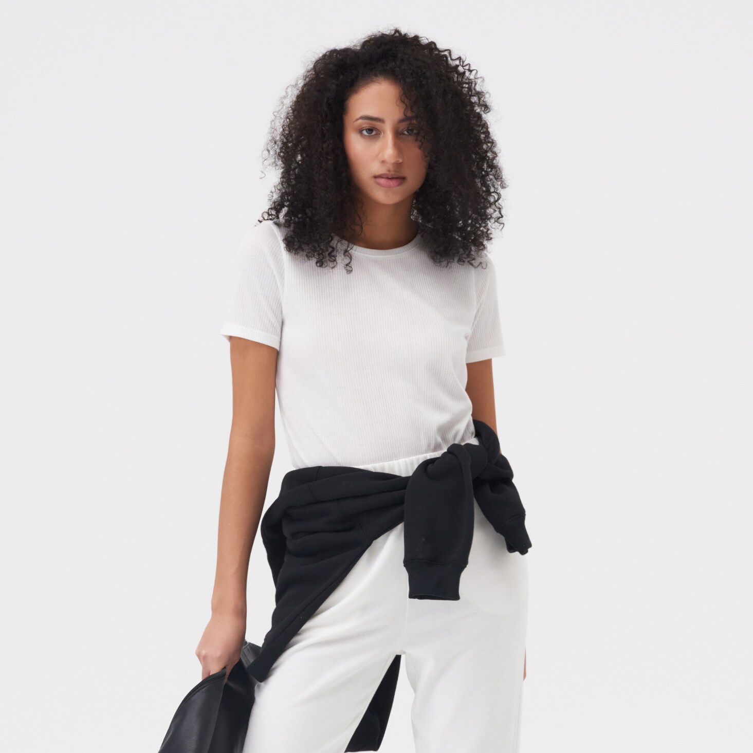 Tričko z prúžkovaného úpletu