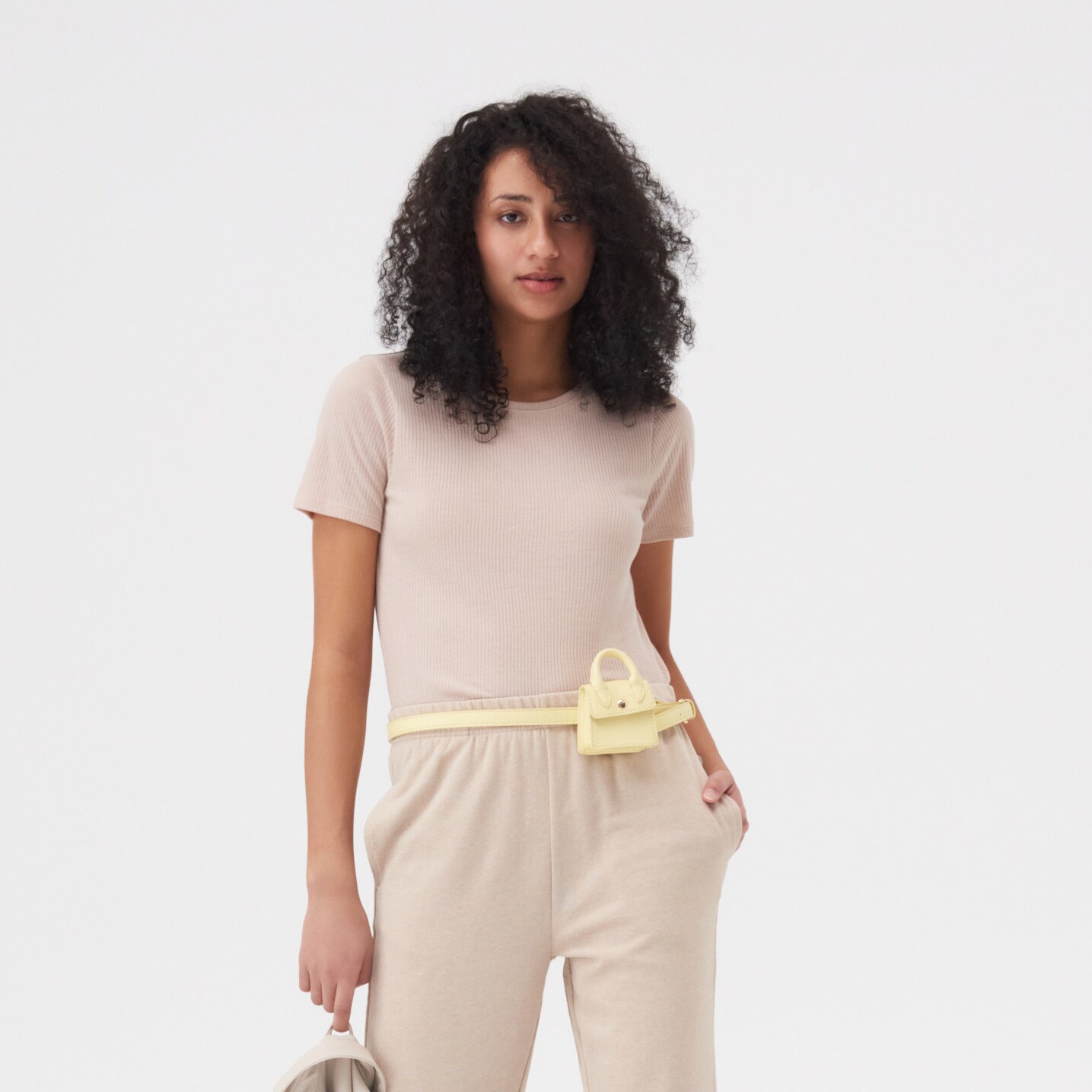 Tričko z prúžkovaného úpletu