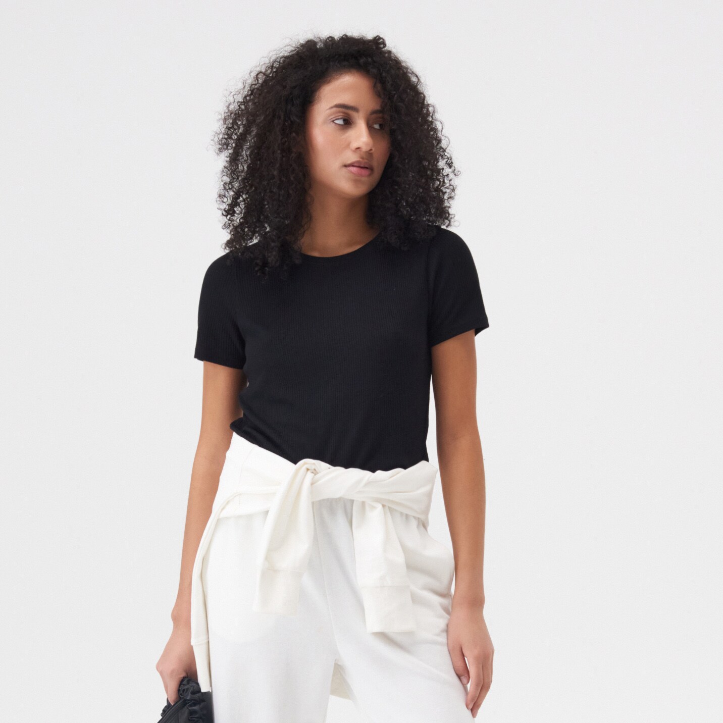 Tričko z prúžkovaného úpletu