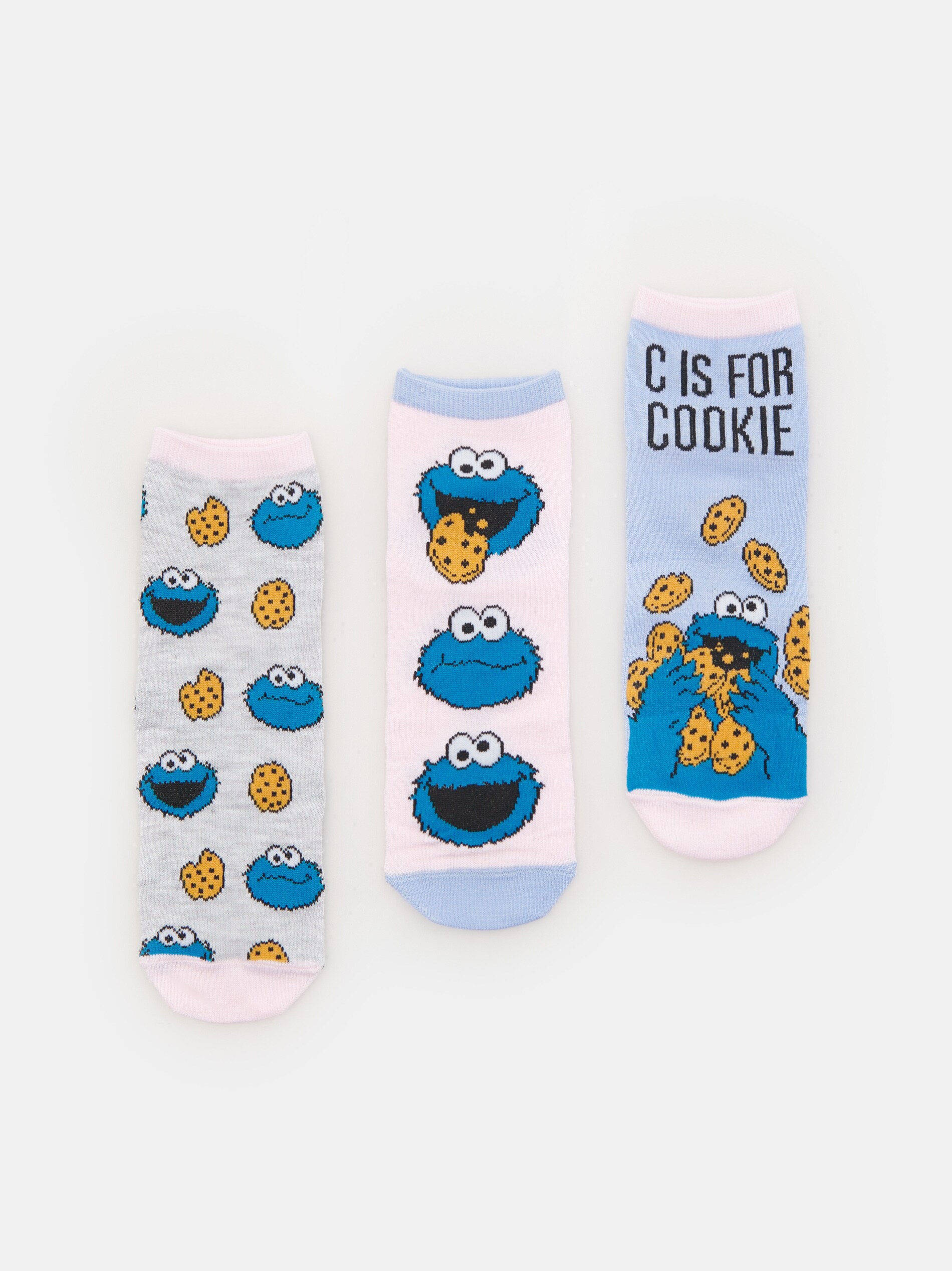 Súprava 3 párov ponožiek Cookie Monster