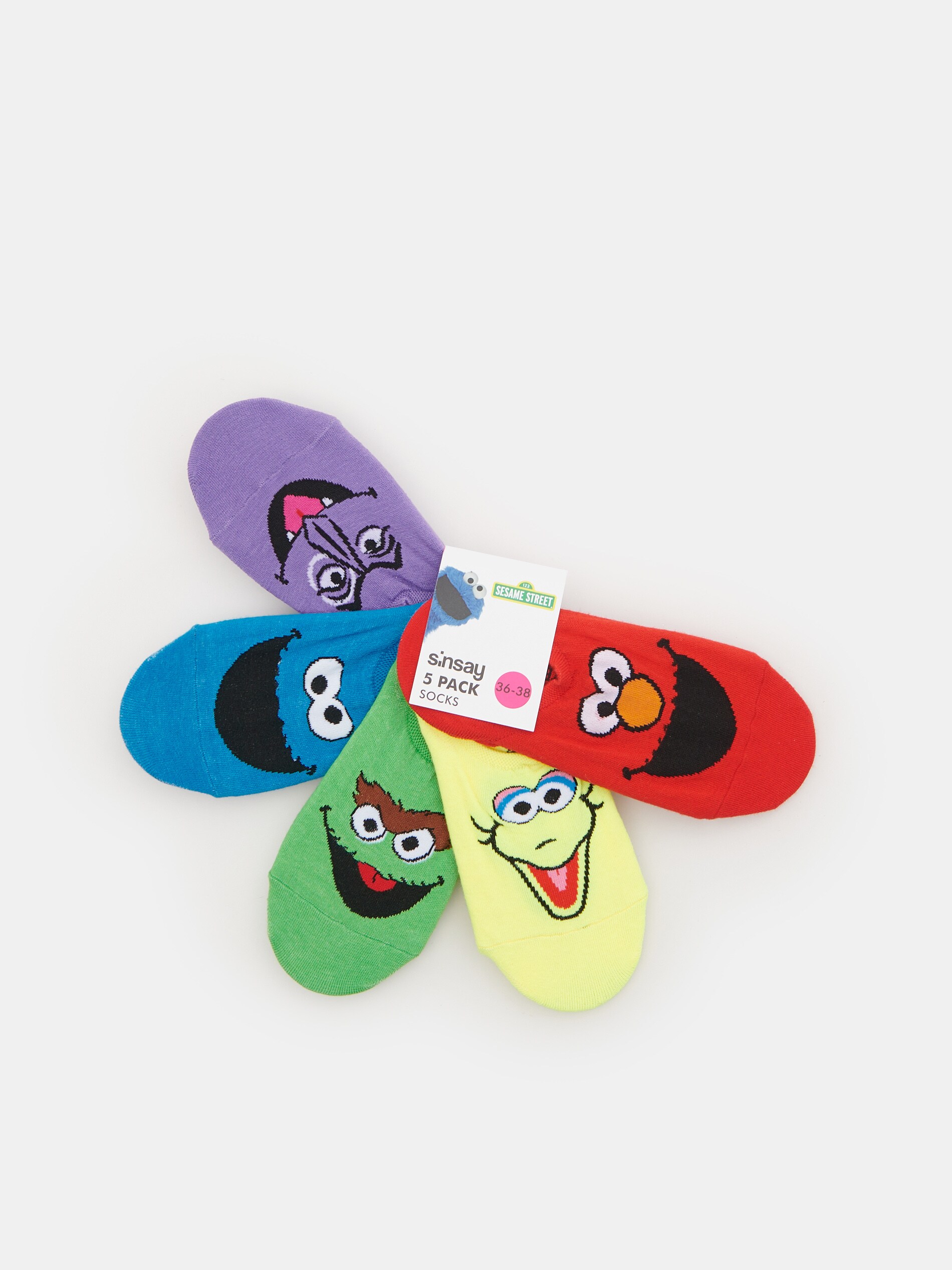 Súprava 5 párov ponožiek Sesame Street