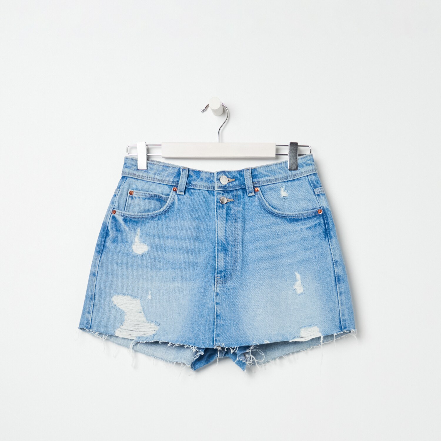 Denimové šortky so sukňou
