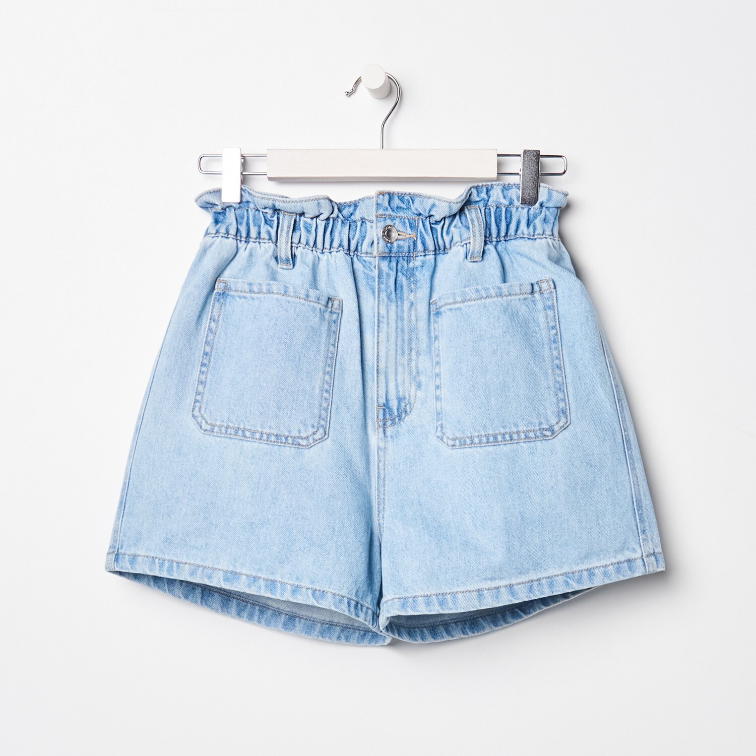 Denimové šortky paperbag