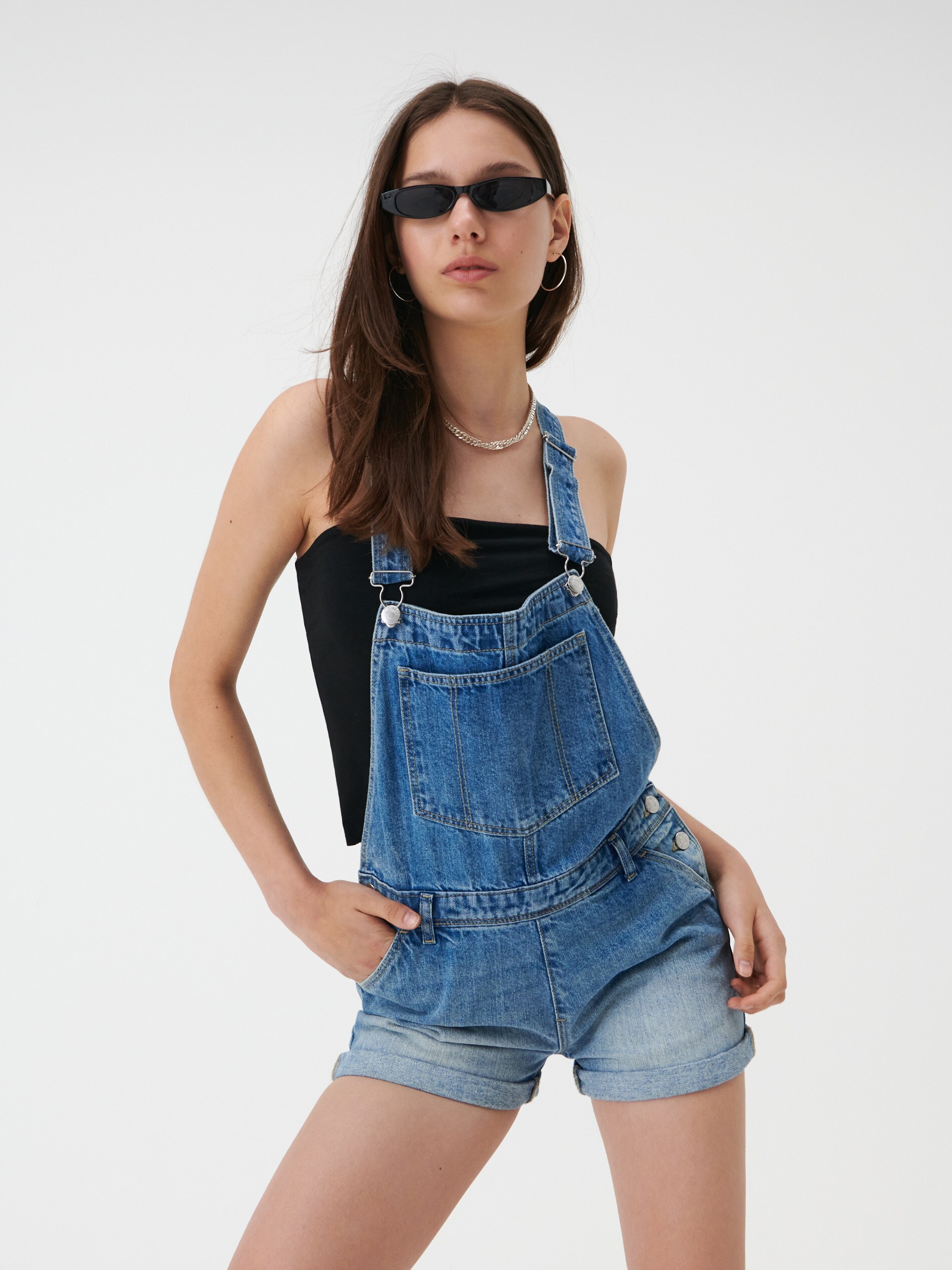 Denimové nohavice na traky