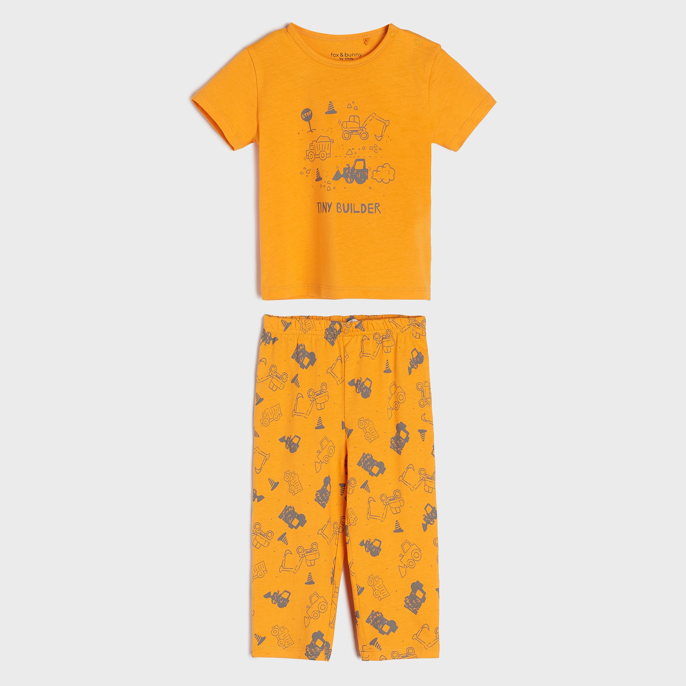Sinsay – Set pijama cu imprimeu – Oranj Sinsay Sinsay