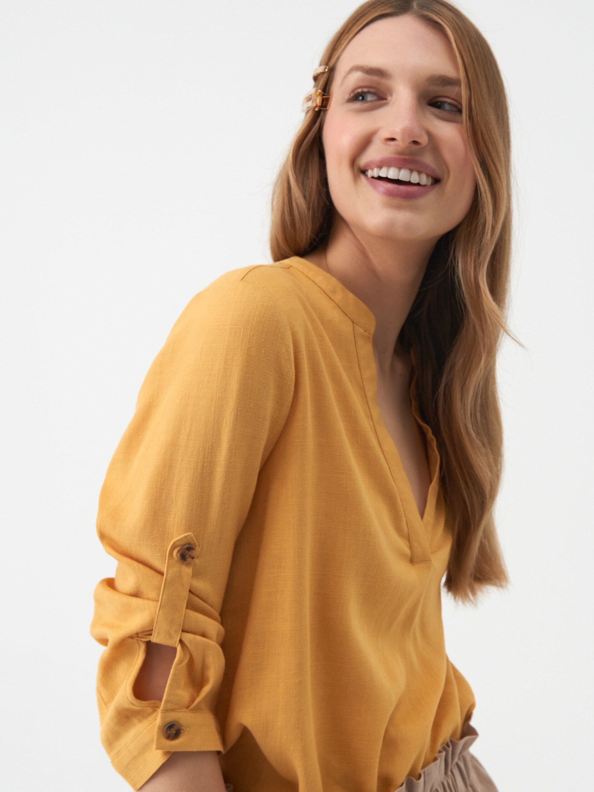 Blúzka s prímesou ľanu