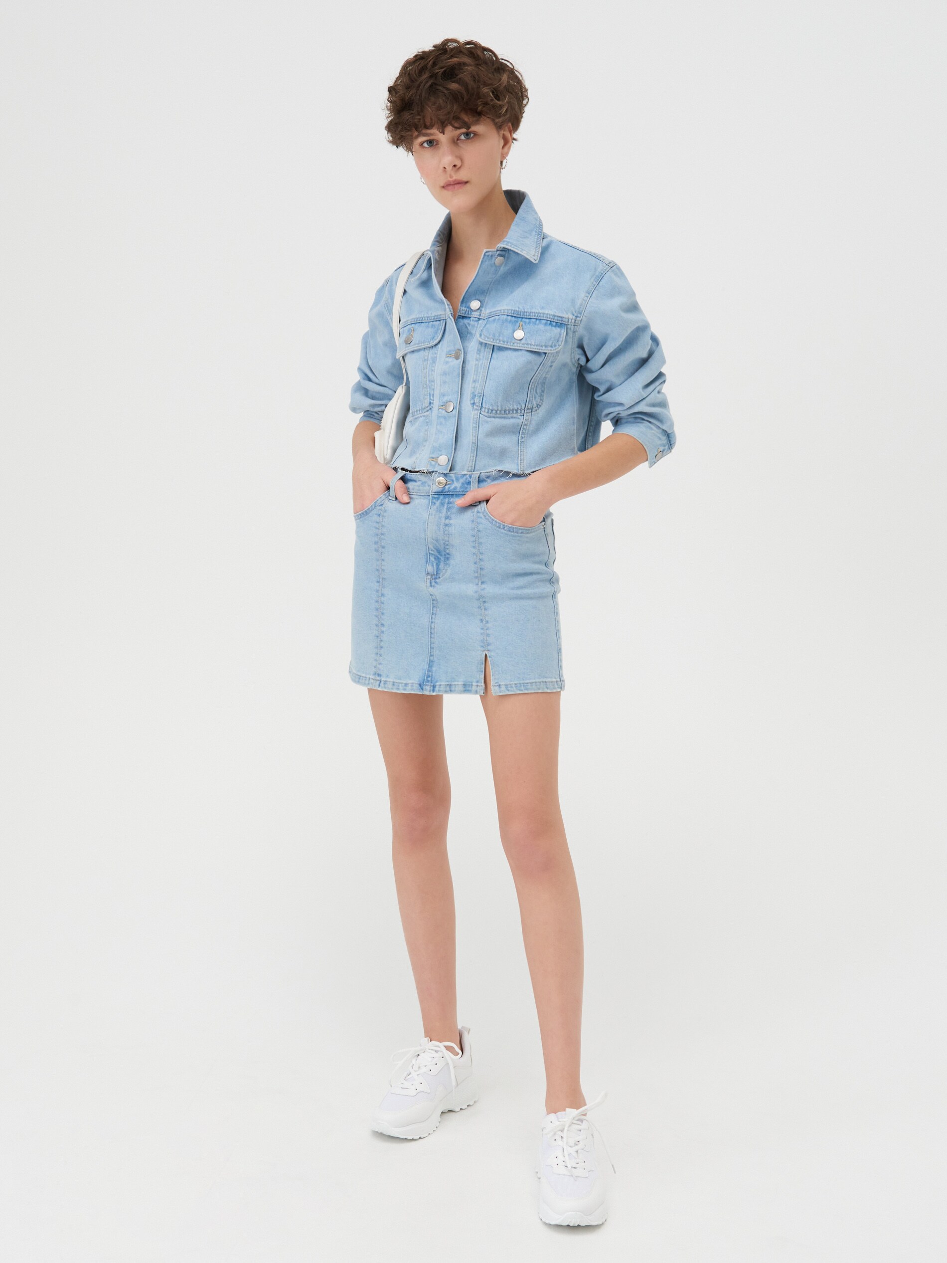 Denimová minisukňa