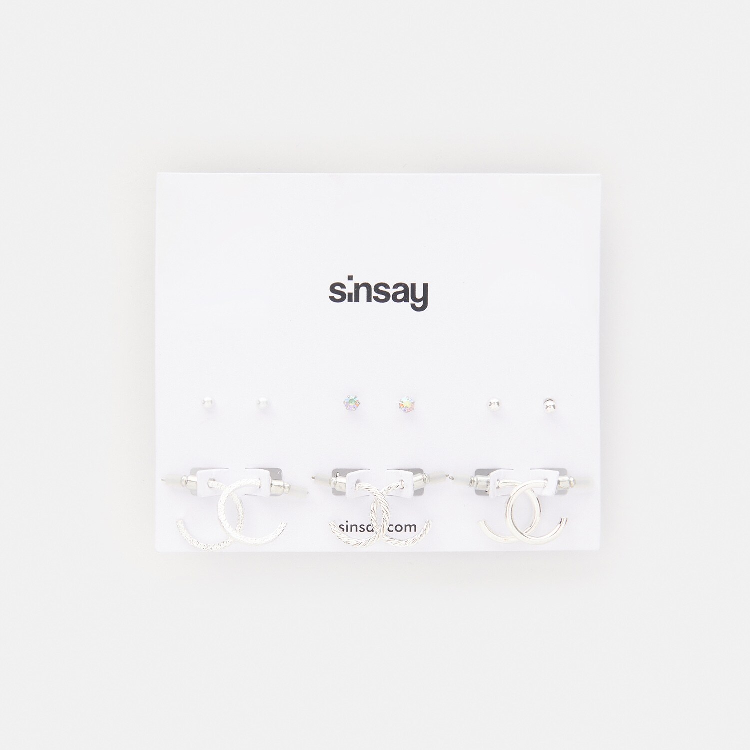 Sinsay – Set de 6 perechi de cercei – Argintiu Sinsay Sinsay