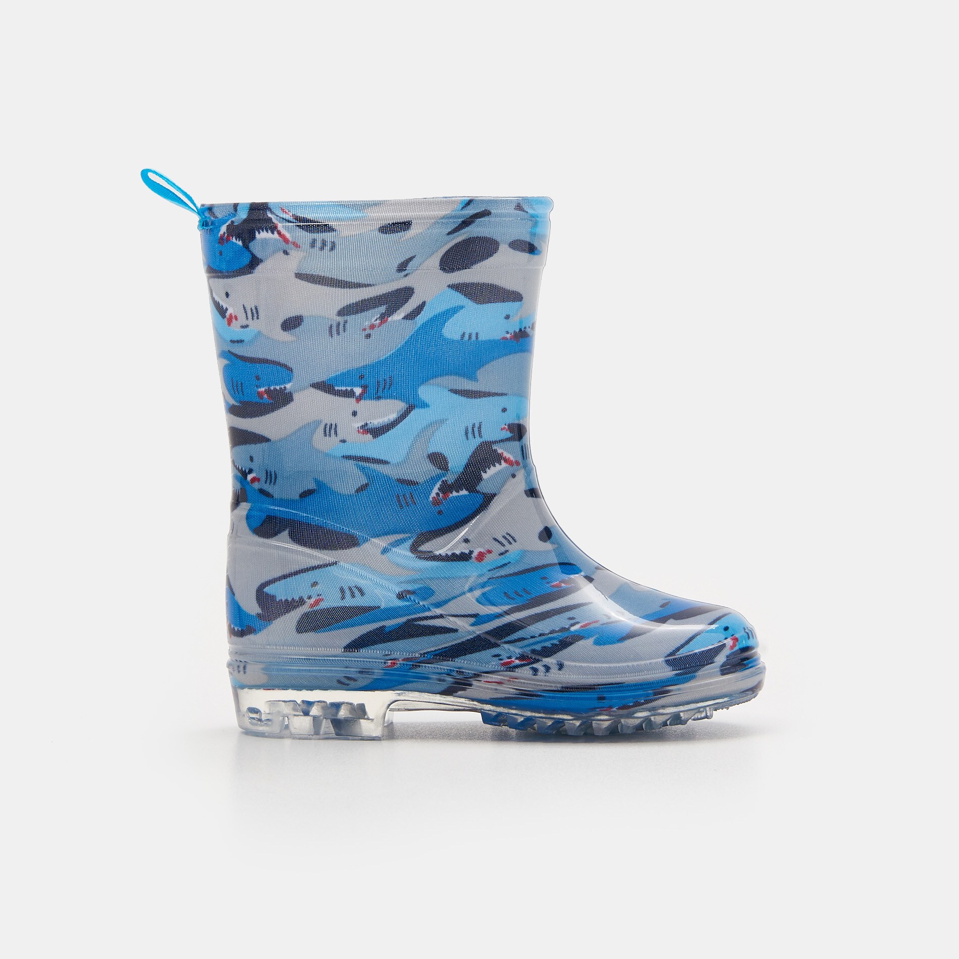 Gumáky s potlačou s motívom žralokov