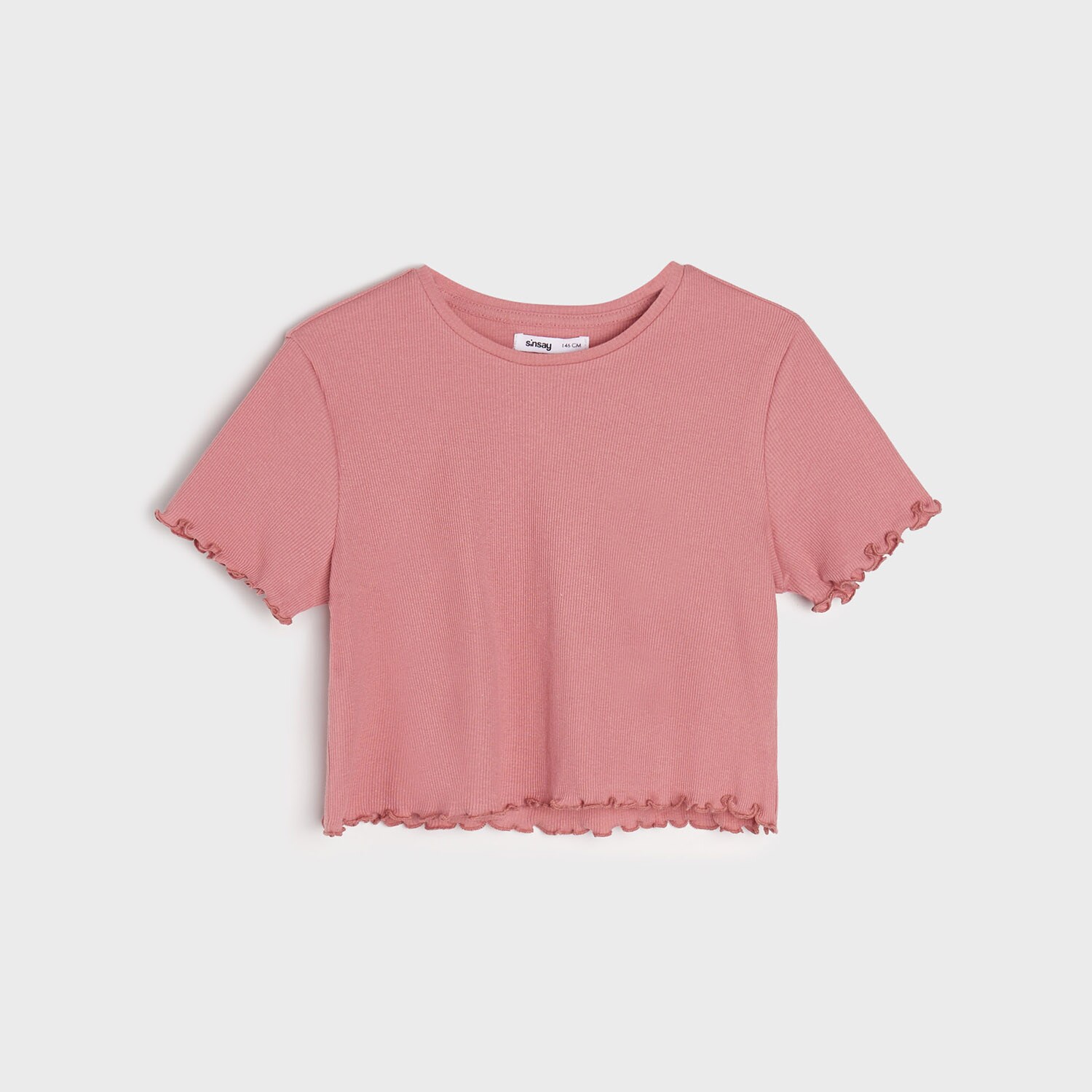 Sinsay – Crop top din tricot striat – Roz Sinsay Sinsay