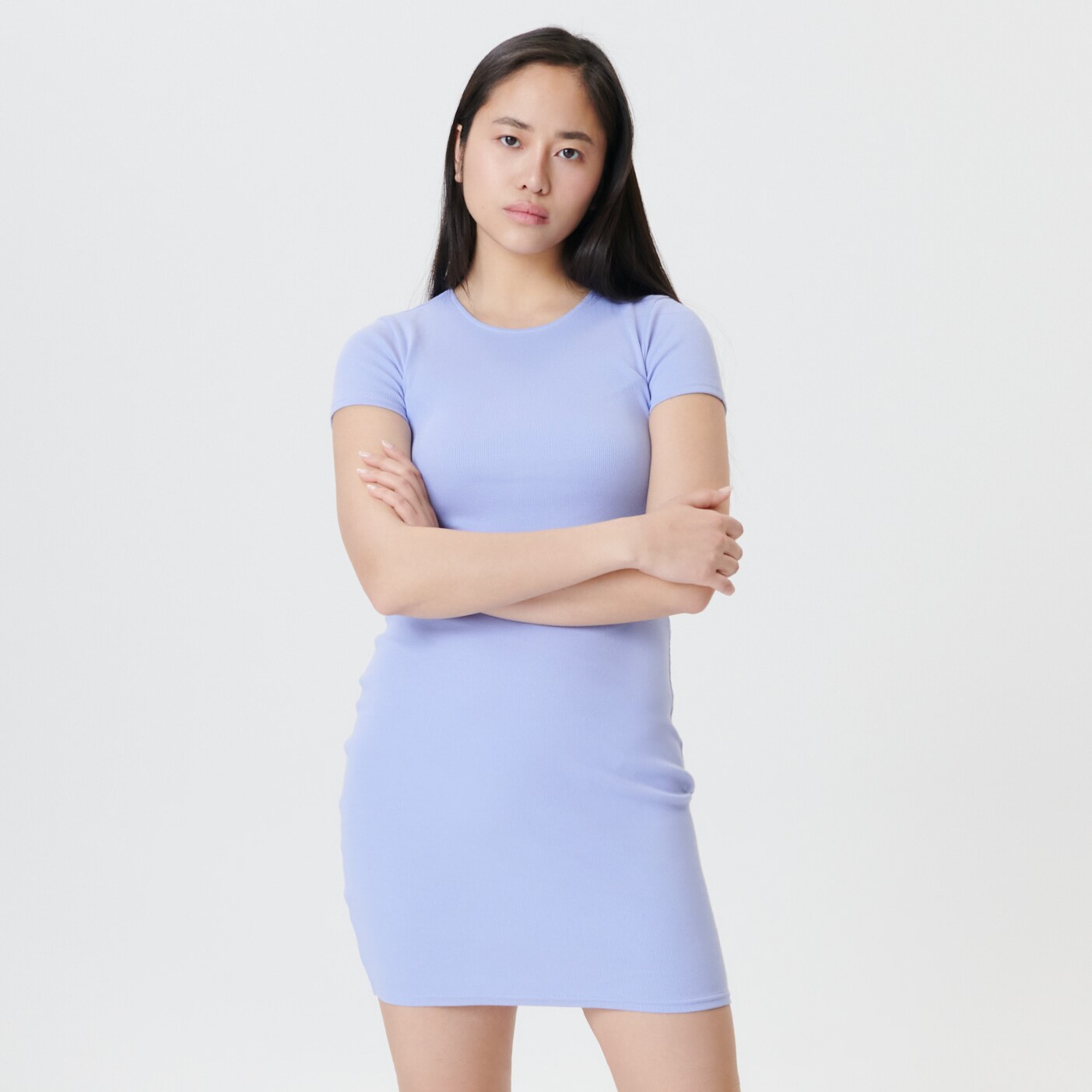 Sinsay – Rochie mini din tricot striat – Albastru Sinsay Sinsay