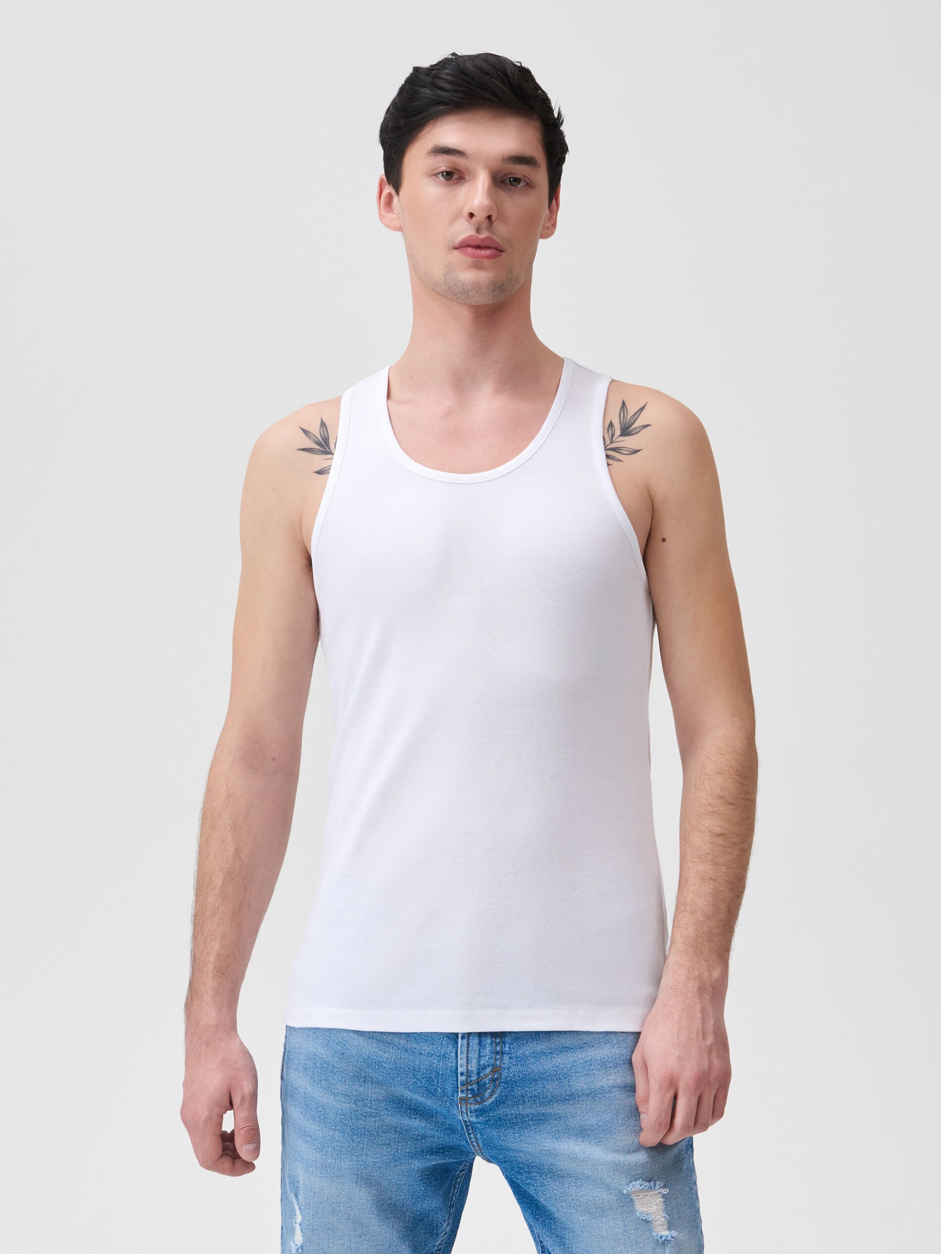 Súprava 2 tričiek slim fit bez rukávov