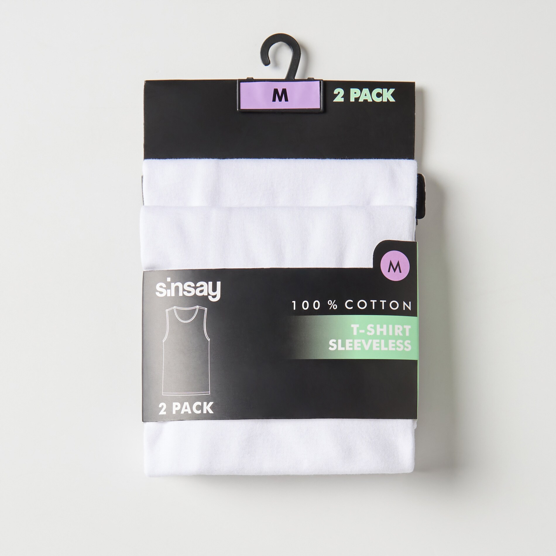 Súprava 2 tričiek slim fit bez rukávov