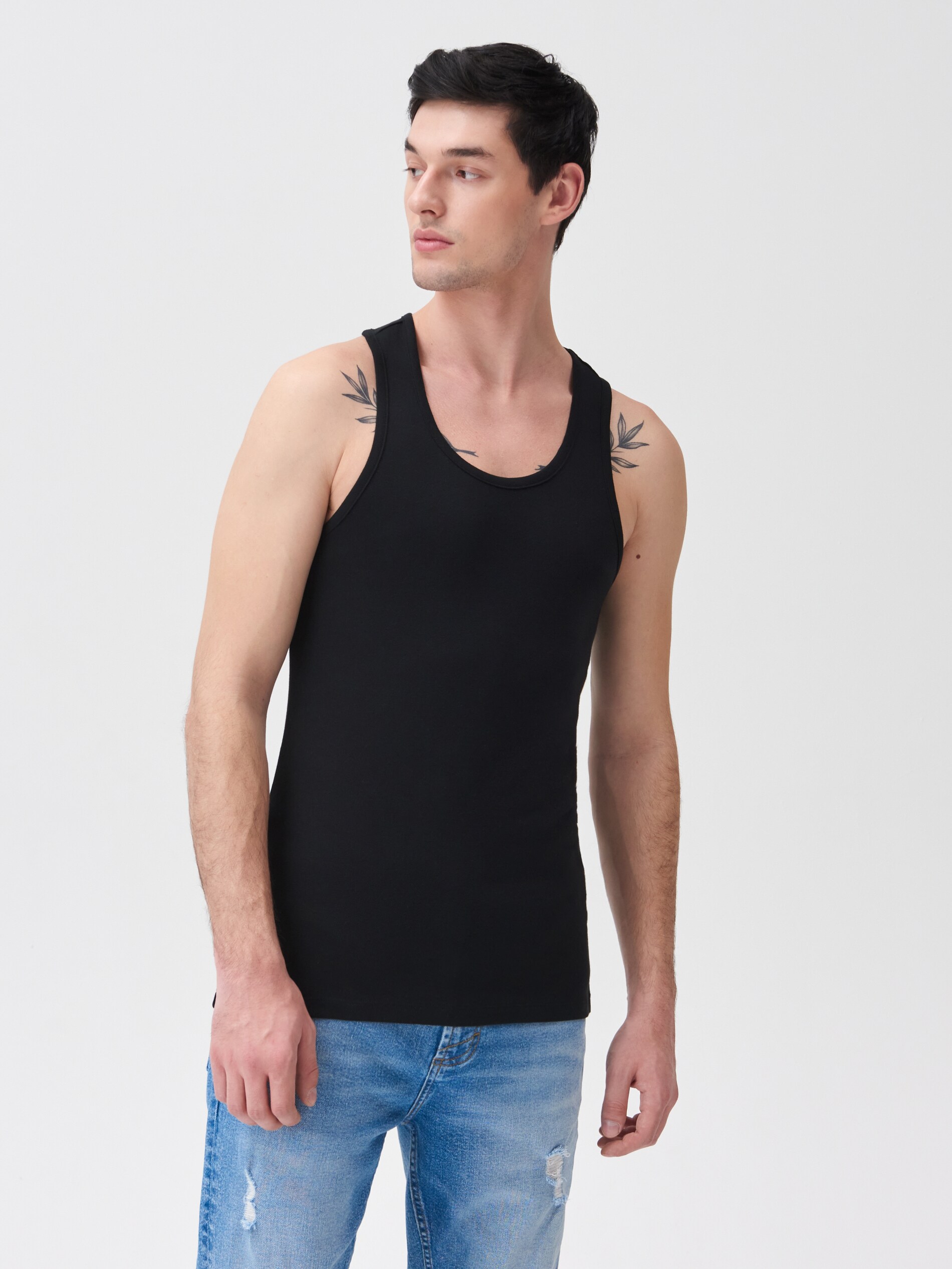 Súprava 2 tričiek slim fit bez rukávov