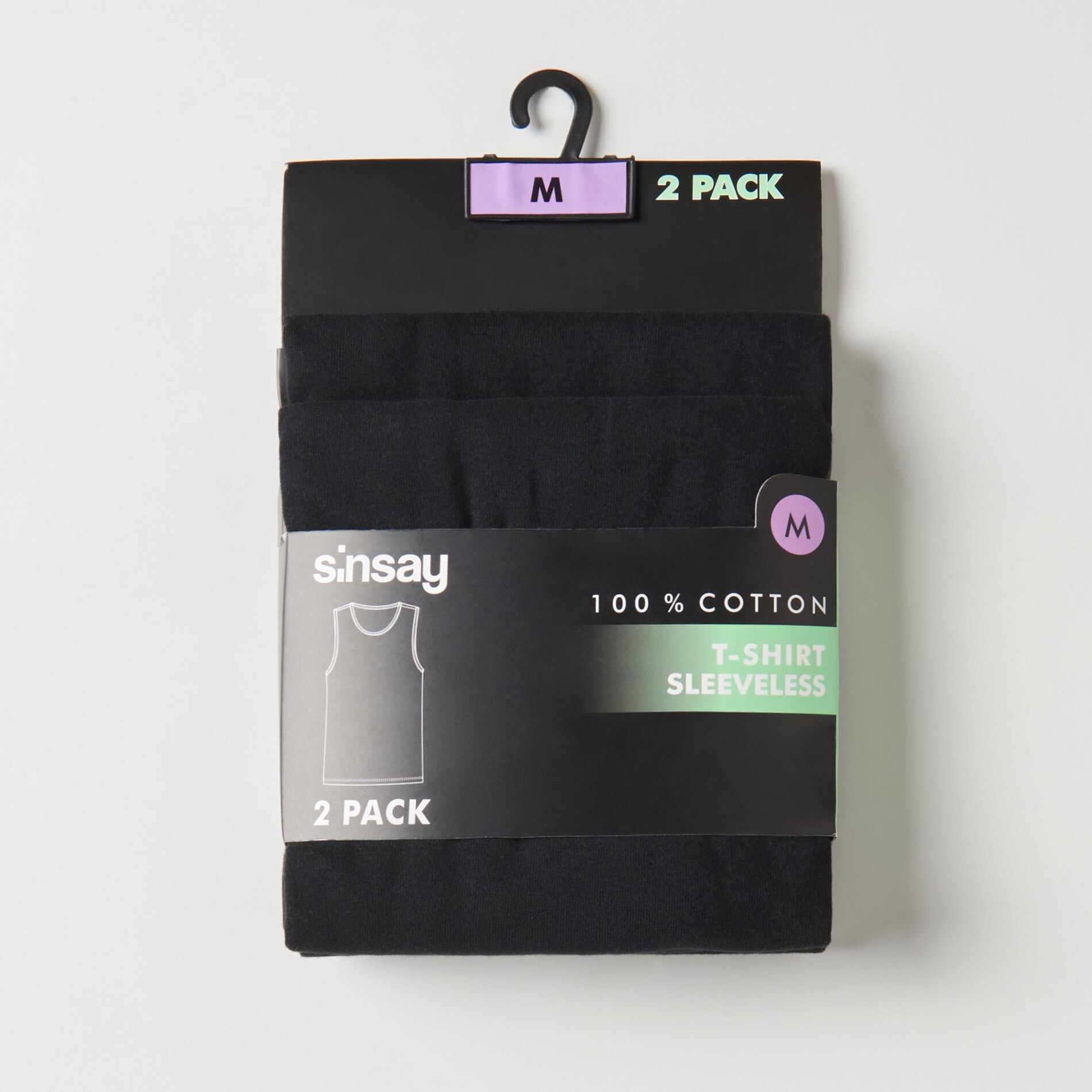 Súprava 2 tričiek slim fit bez rukávov