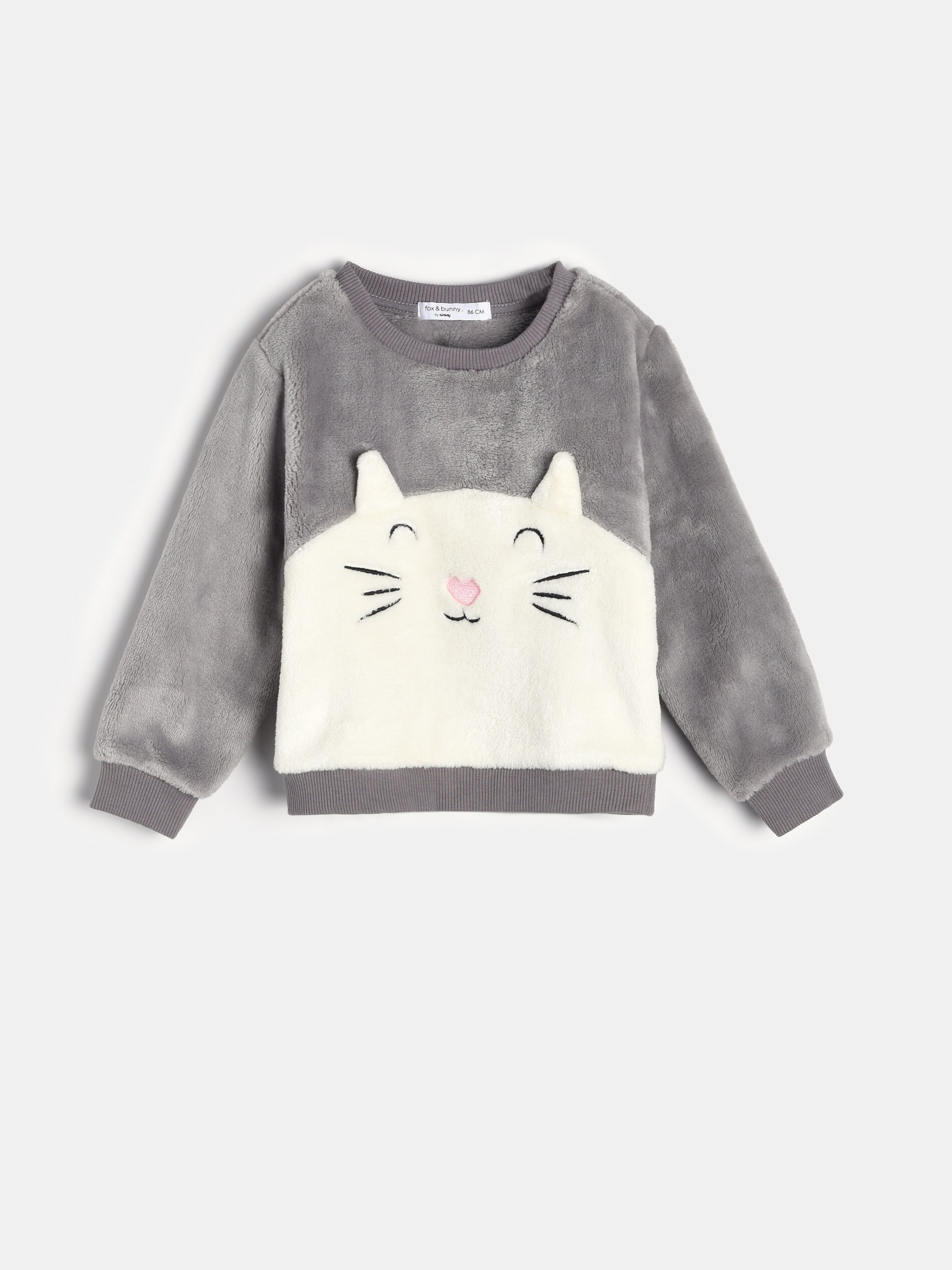 Detská mikina s kapucňou a motívom mačky