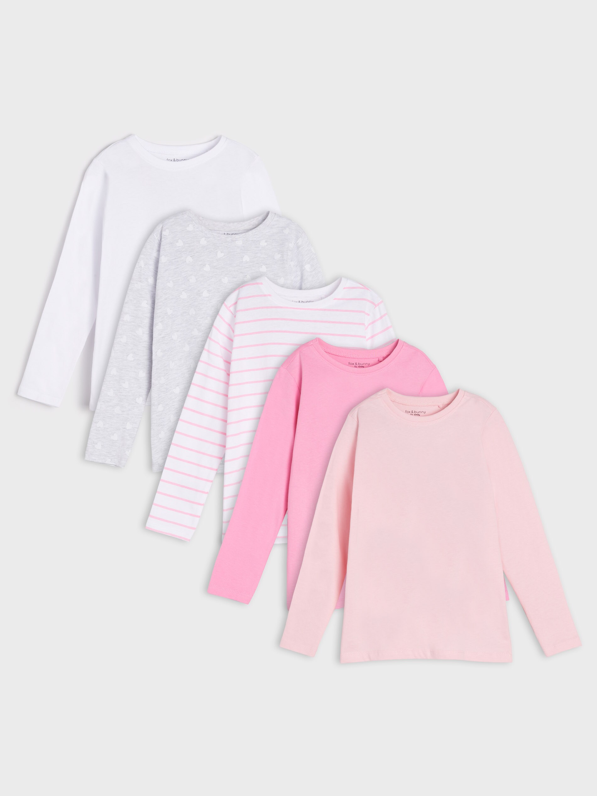 Súprava 5 tričiek s dlhými rukávmi