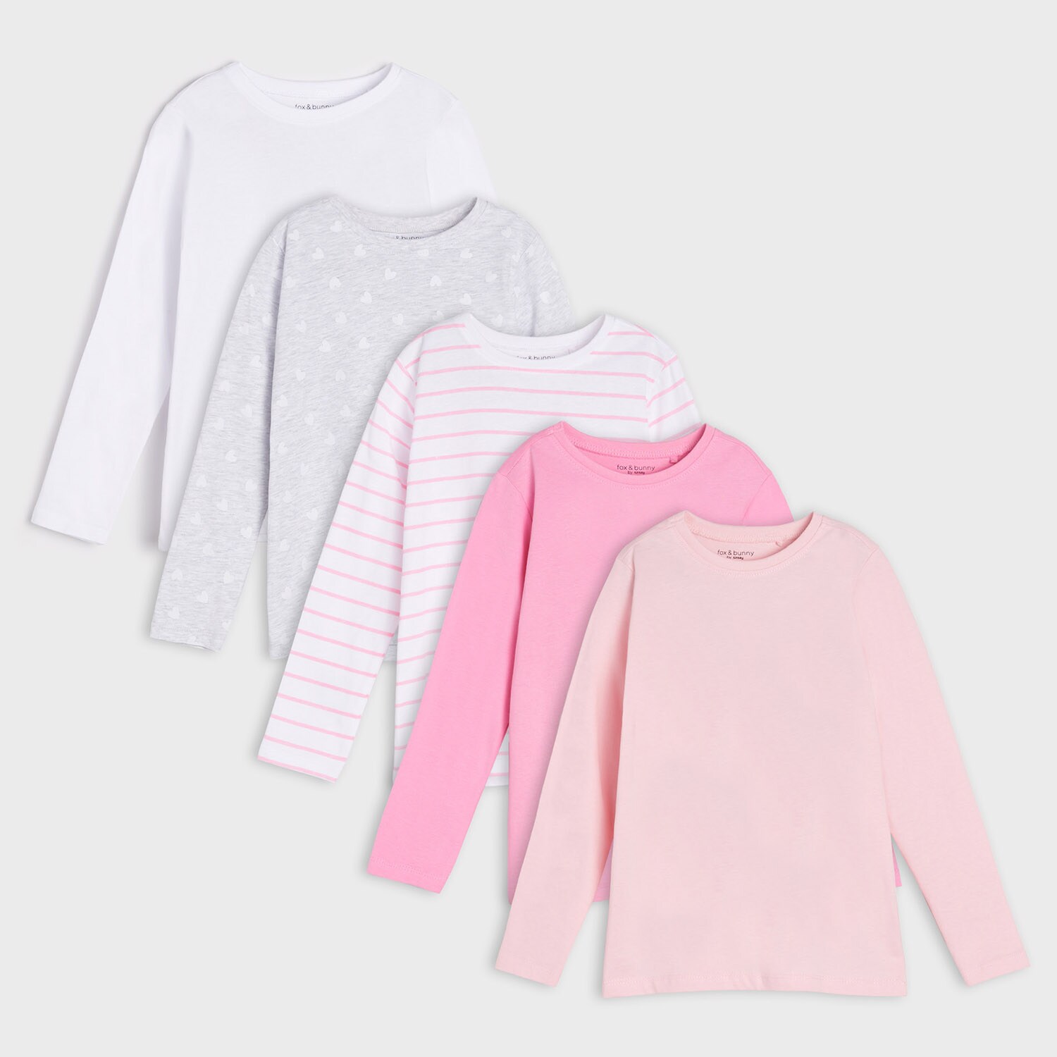 Súprava 5 tričiek s dlhými rukávmi