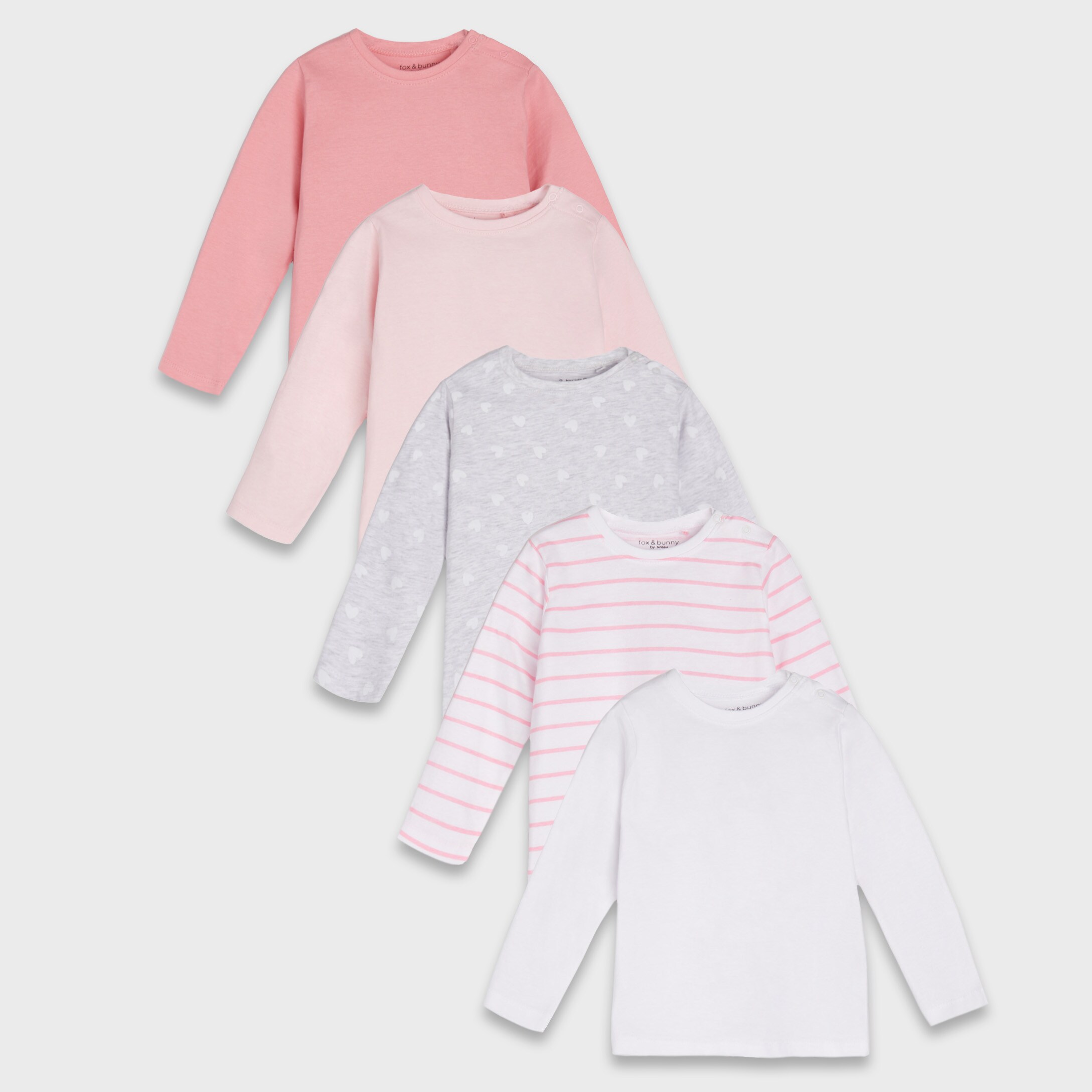 Súprava 5 tričiek s dlhými rukávmi