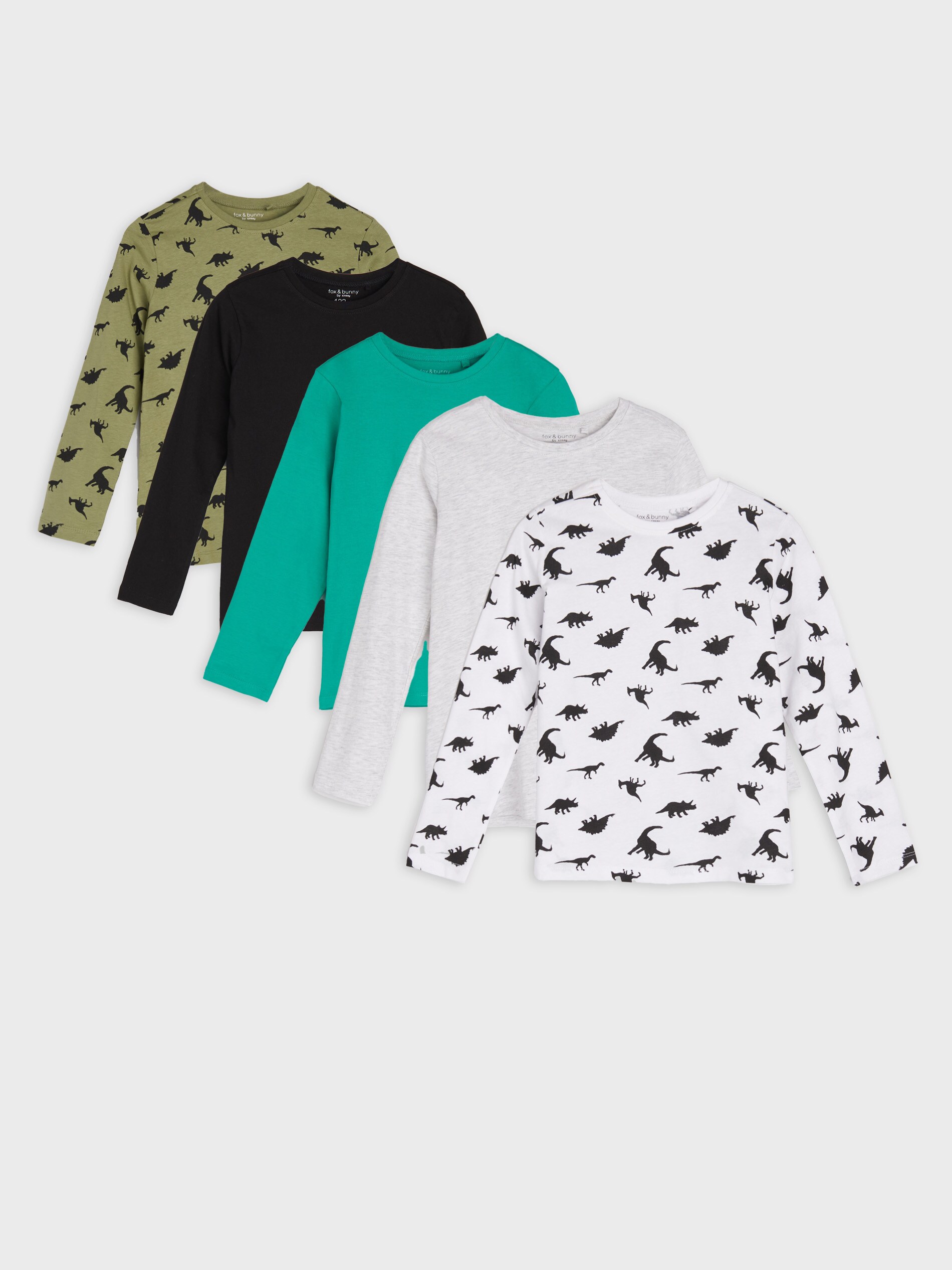 Súprava 5 tričiek s dlhými rukávmi