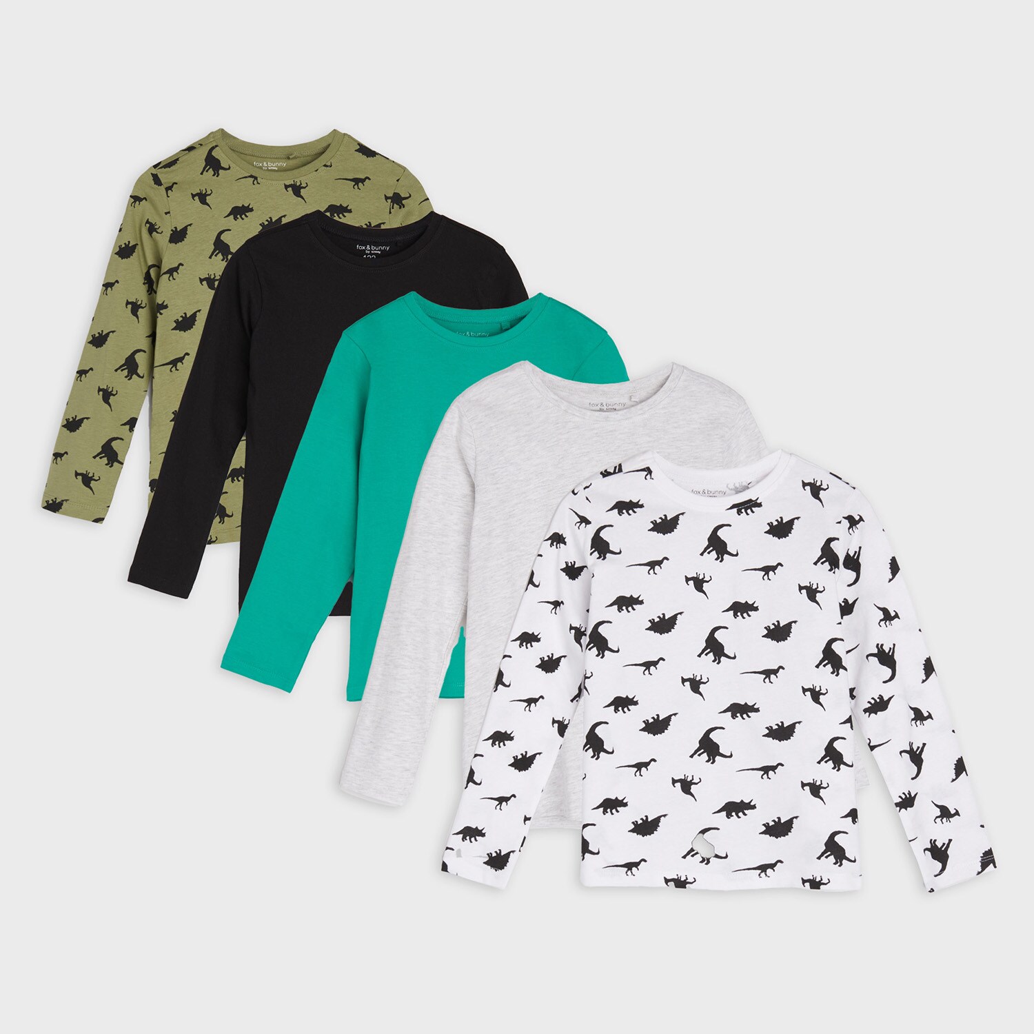 Súprava 5 tričiek s dlhými rukávmi