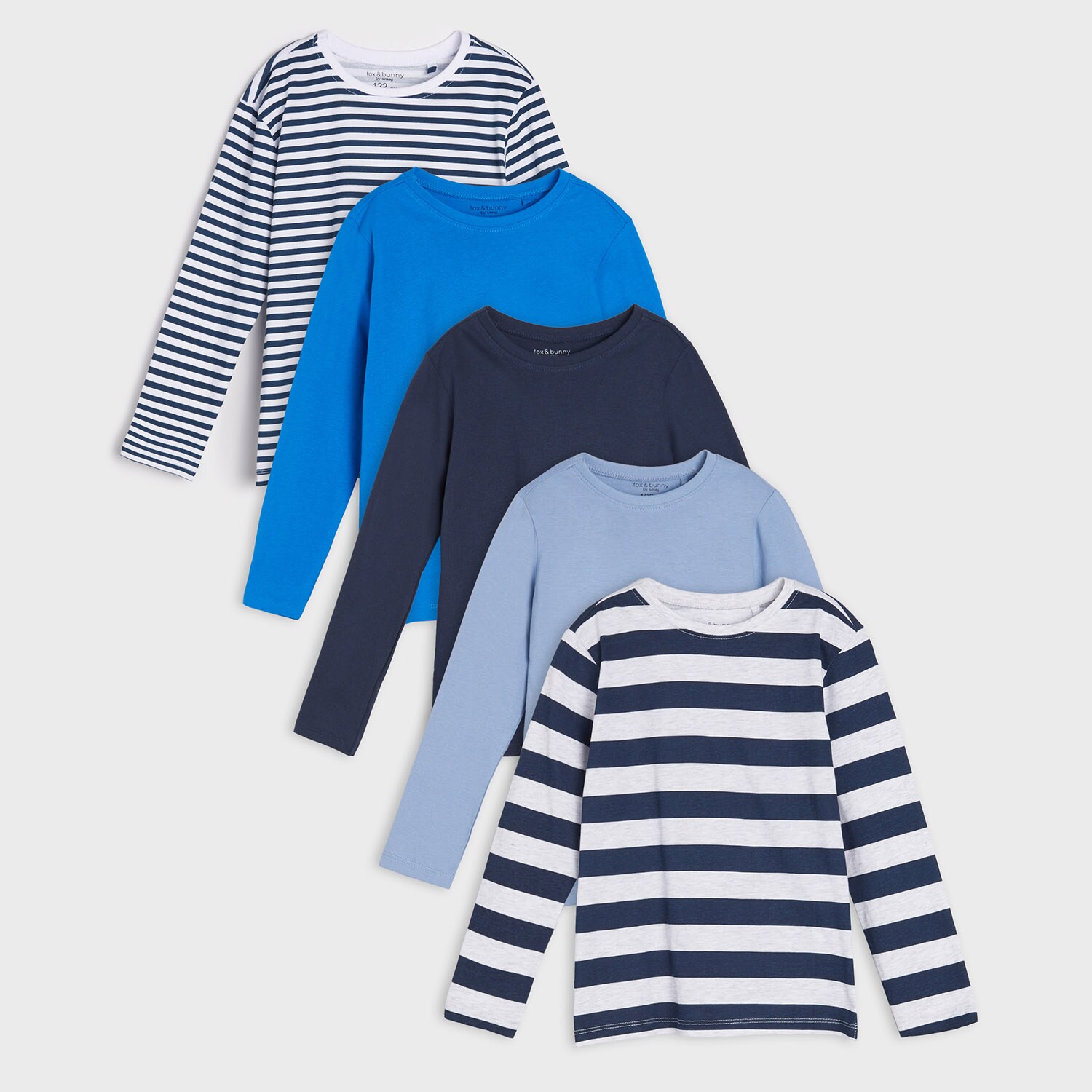 Súprava 5 tričiek s dlhými rukávmi