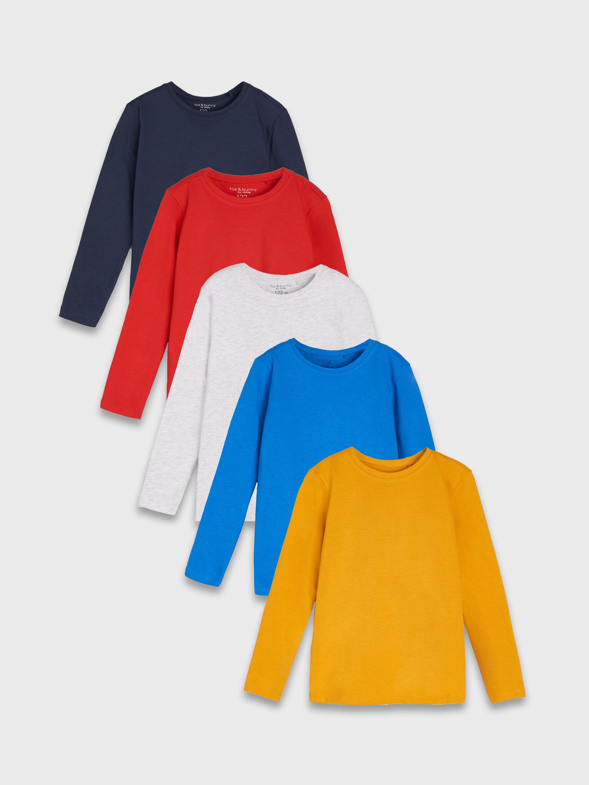 Súprava 5 tričiek s dlhými rukávmi