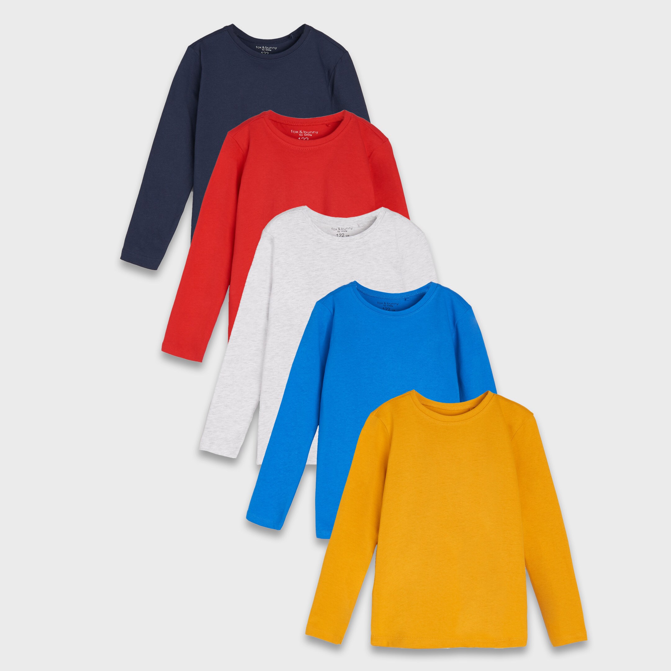 Súprava 5 tričiek s dlhými rukávmi