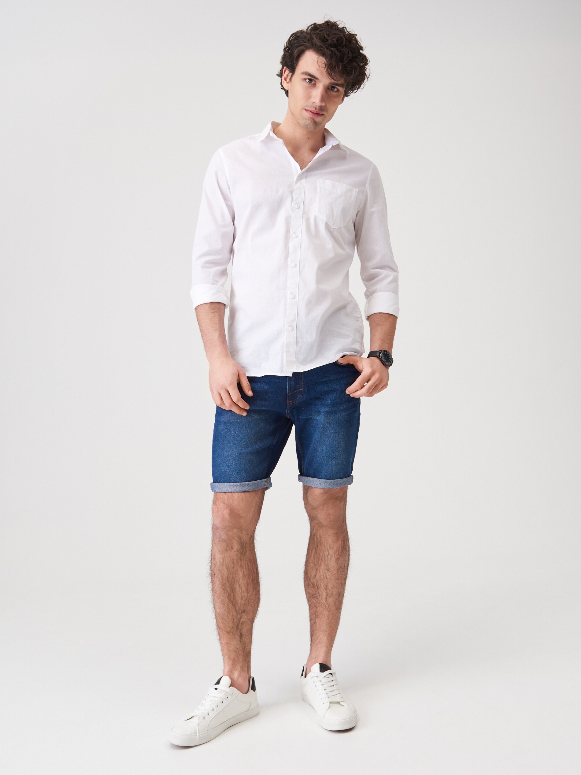 Denimové šortky slim