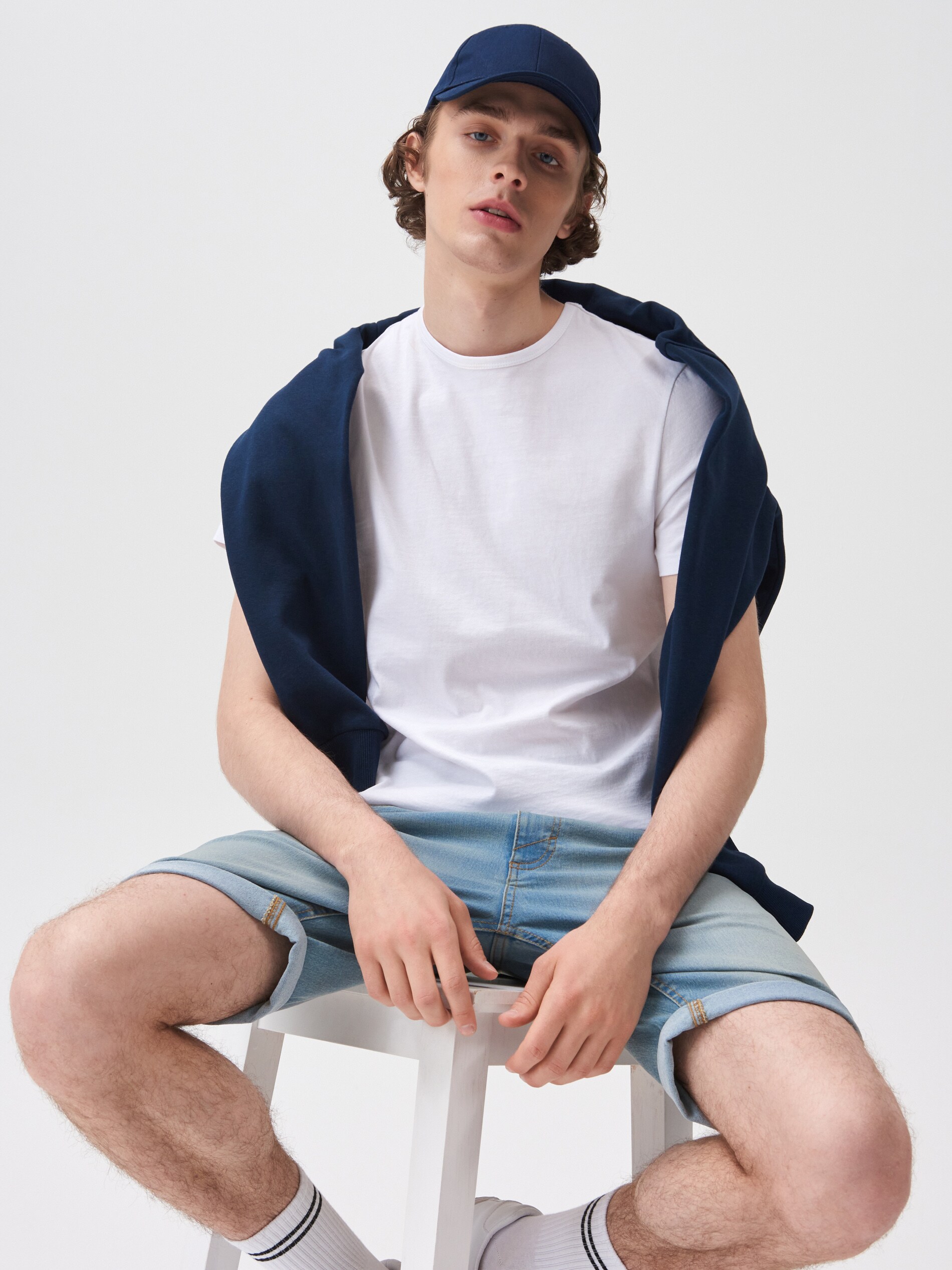 Denimové šortky slim fit