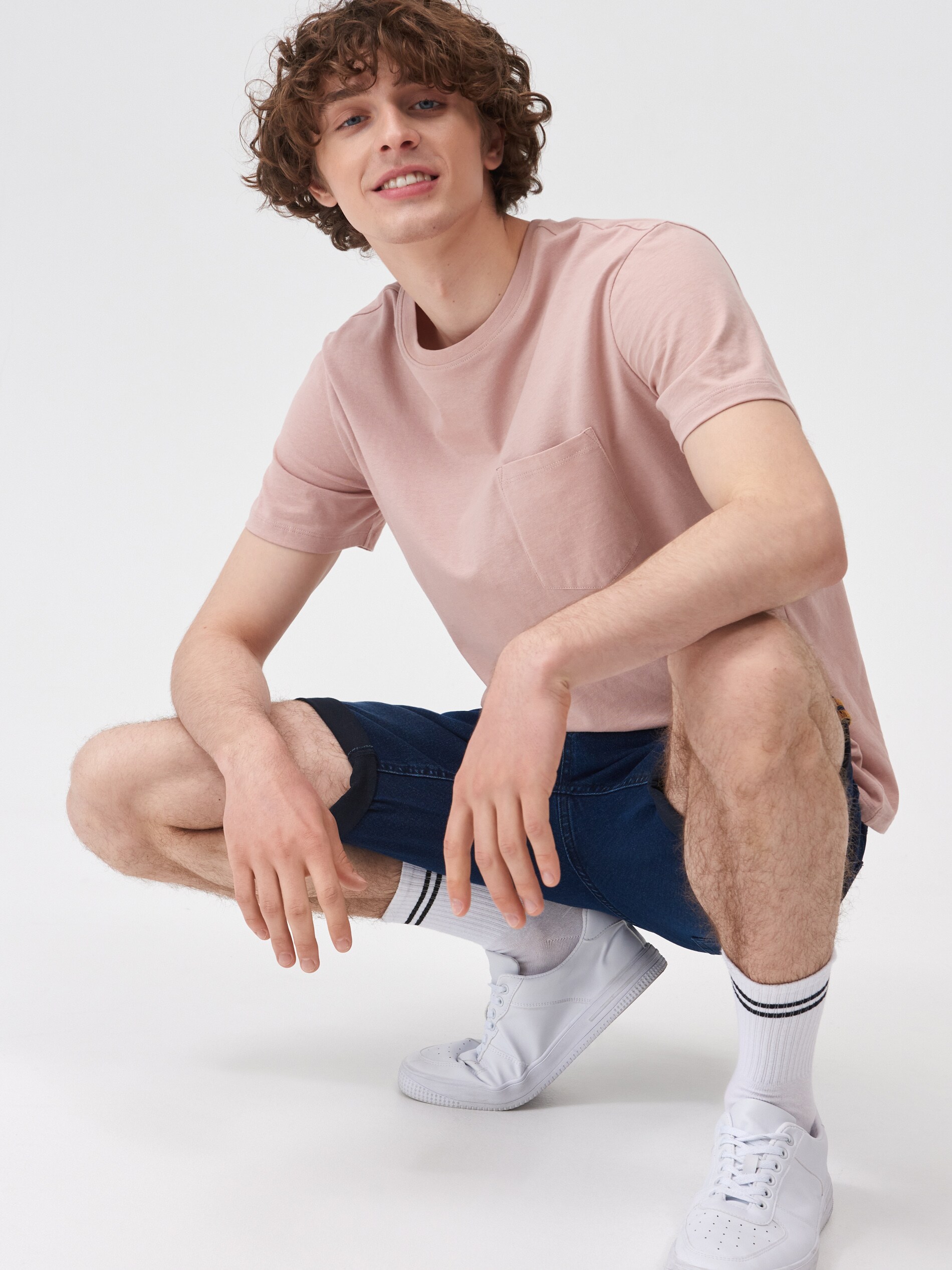 Denimové šortky slim fit