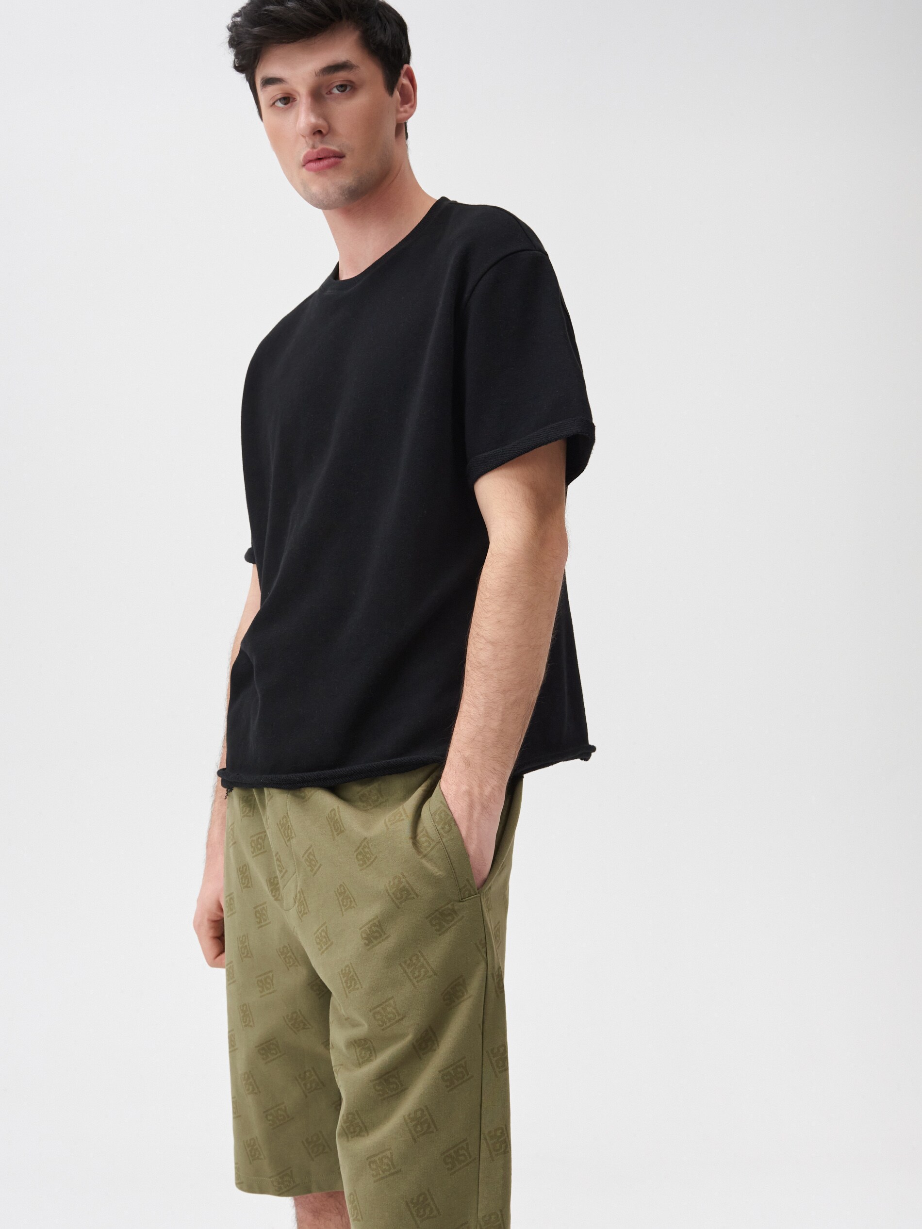 Teplákové šortky s potlačou