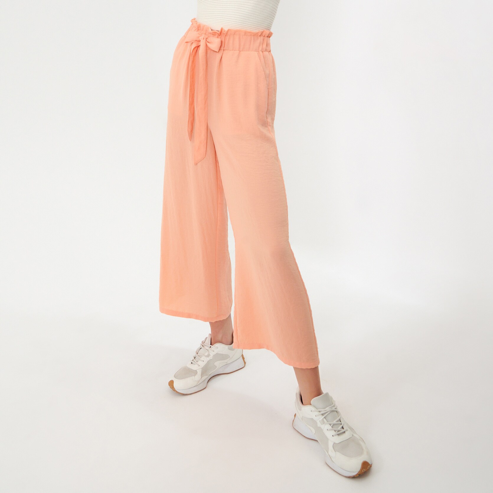 Sinsay – Pantaloni paperbag high waist – Oranj Sinsay Sinsay
