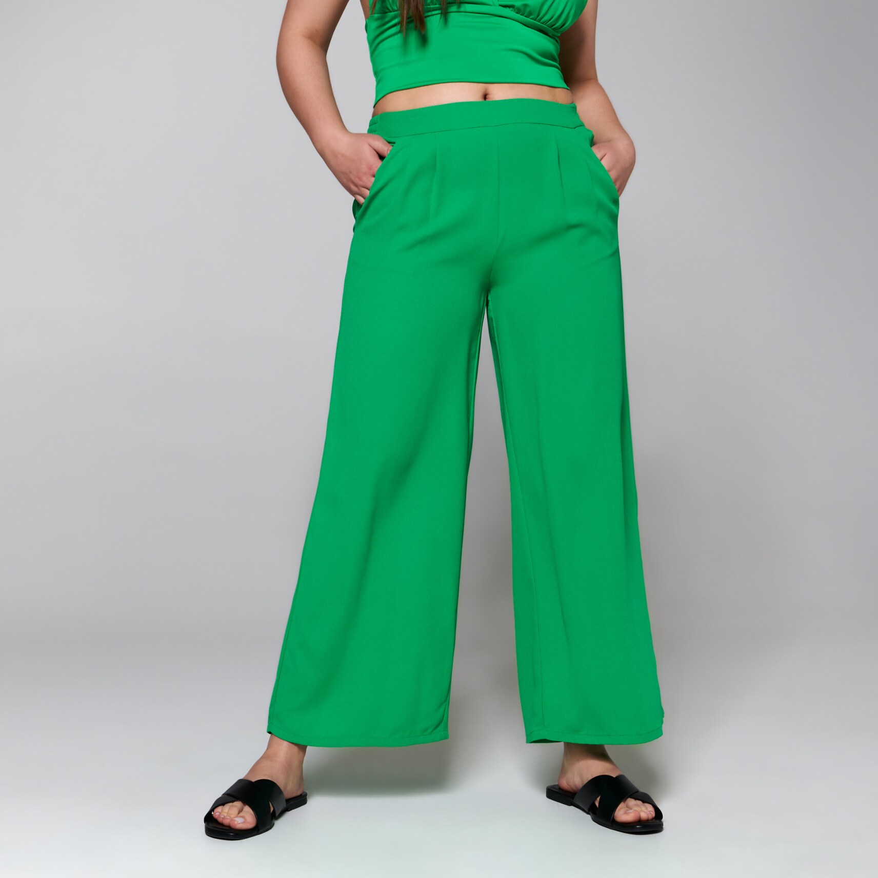 Sinsay – Pantaloni din stofă – Verde Sinsay Sinsay
