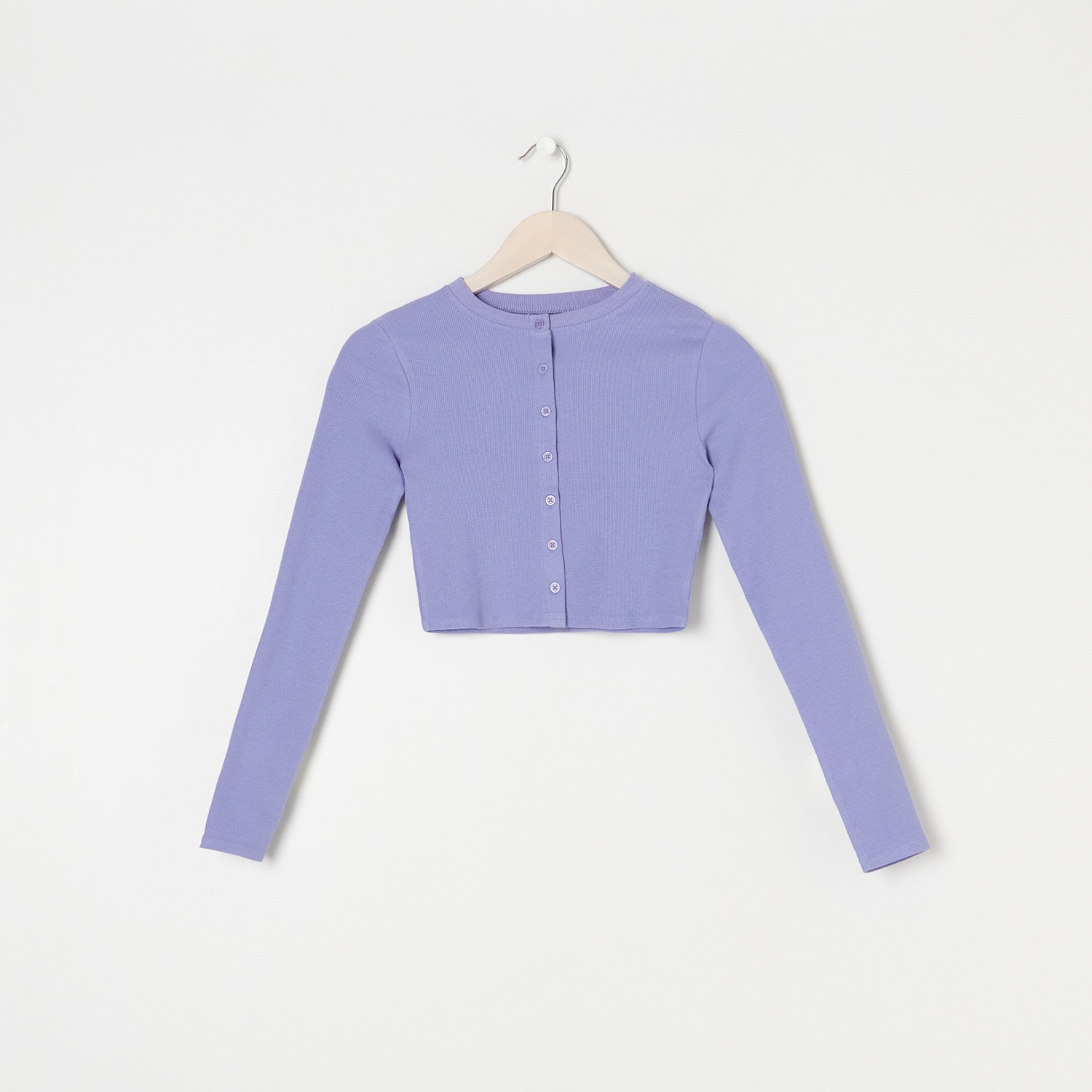 Sinsay – Crop top din tricot striat – Violet Sinsay Sinsay